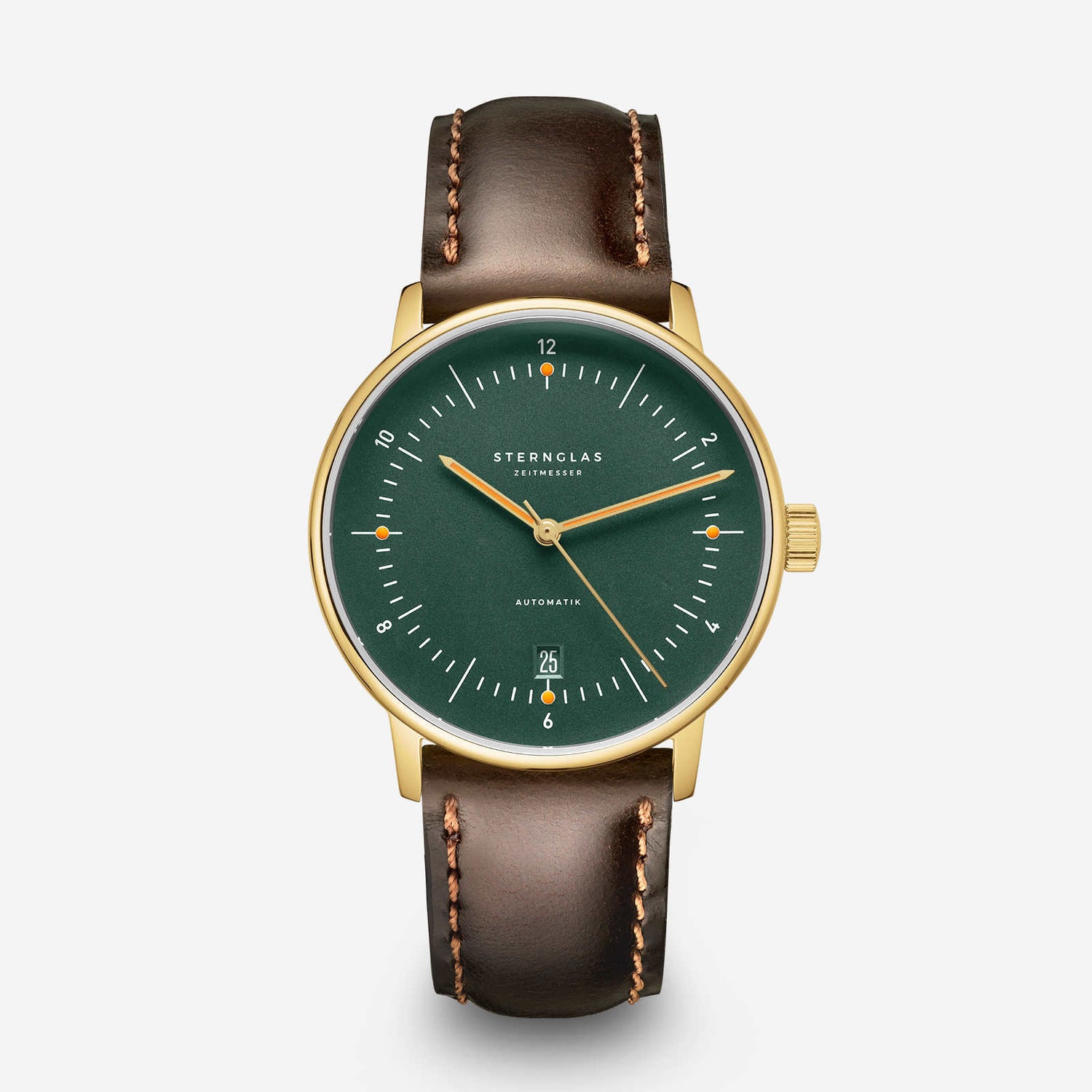 Sternglas Naos Automatik dunkelgrün gold