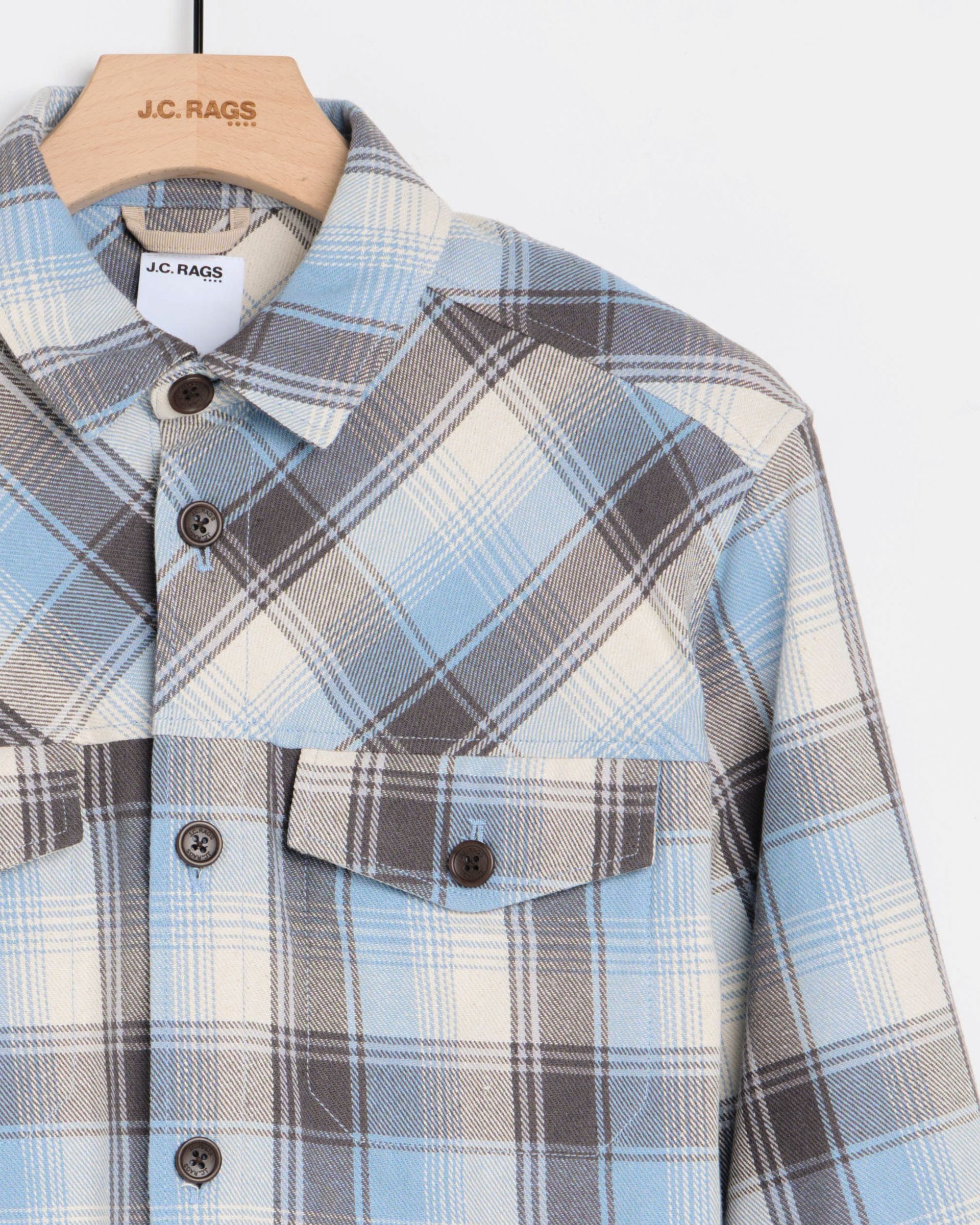J.C. RAGS Rylee Overshirt Big Check