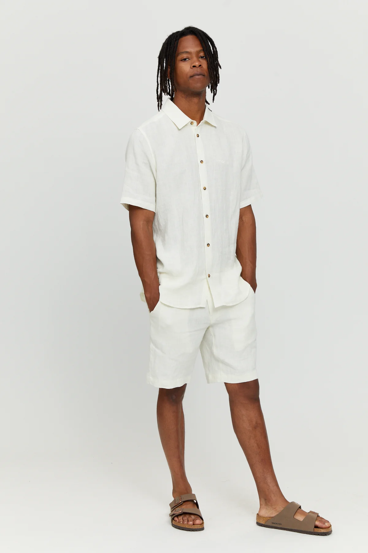 Mazine Leland Linen Shirt - White