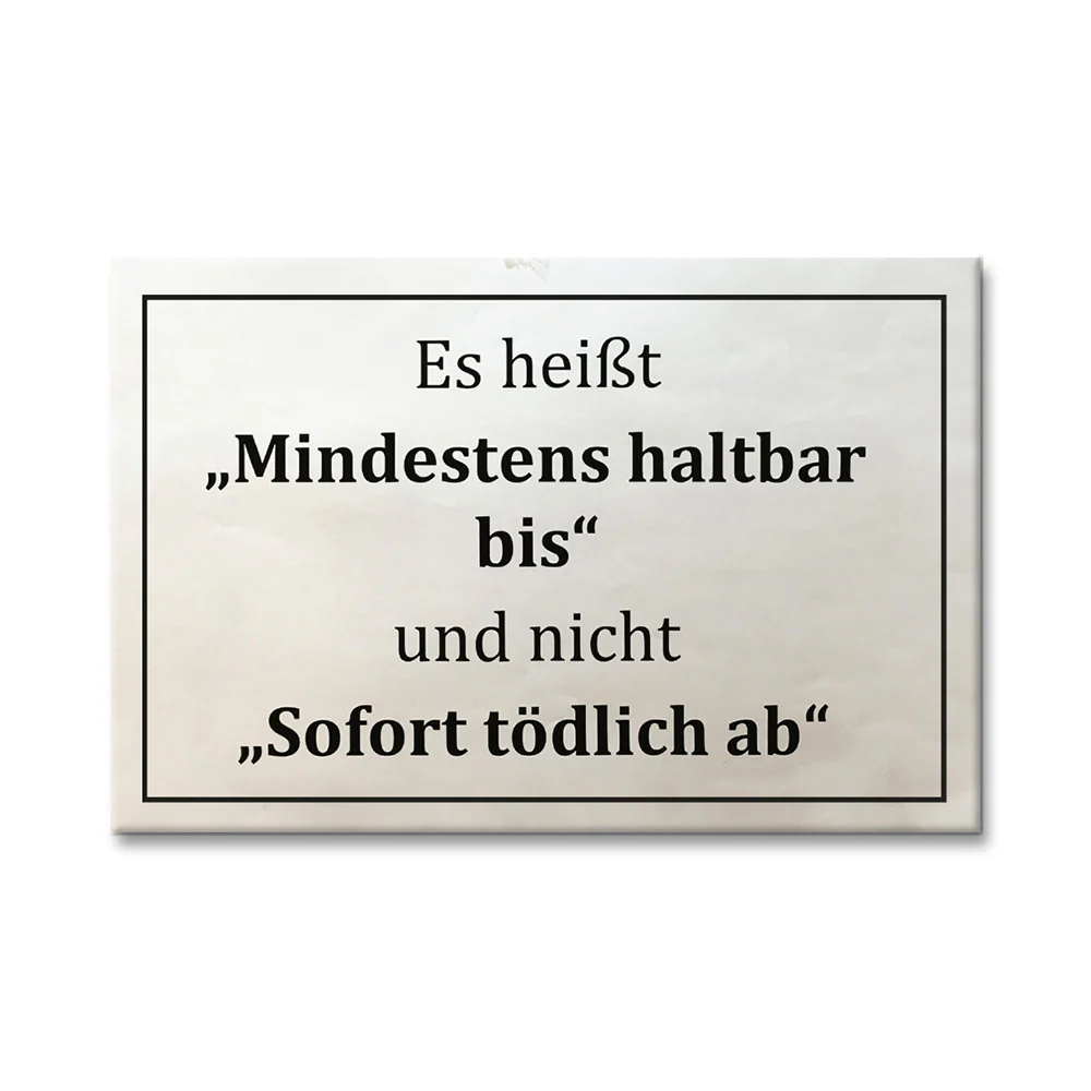 Notes of Berlin Kühlschrankmagnet - Mindestens haltbar…