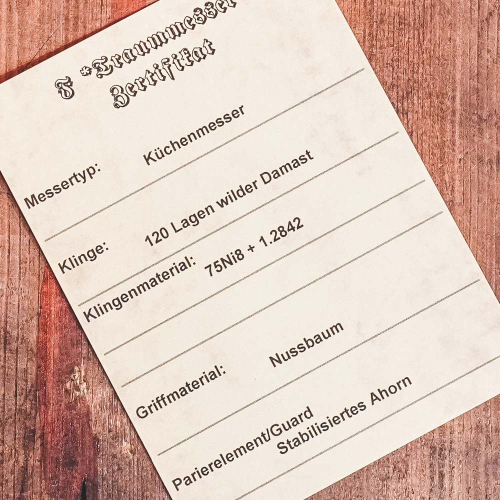 Küchenmesser "Spickmesser" handgeschmiedet