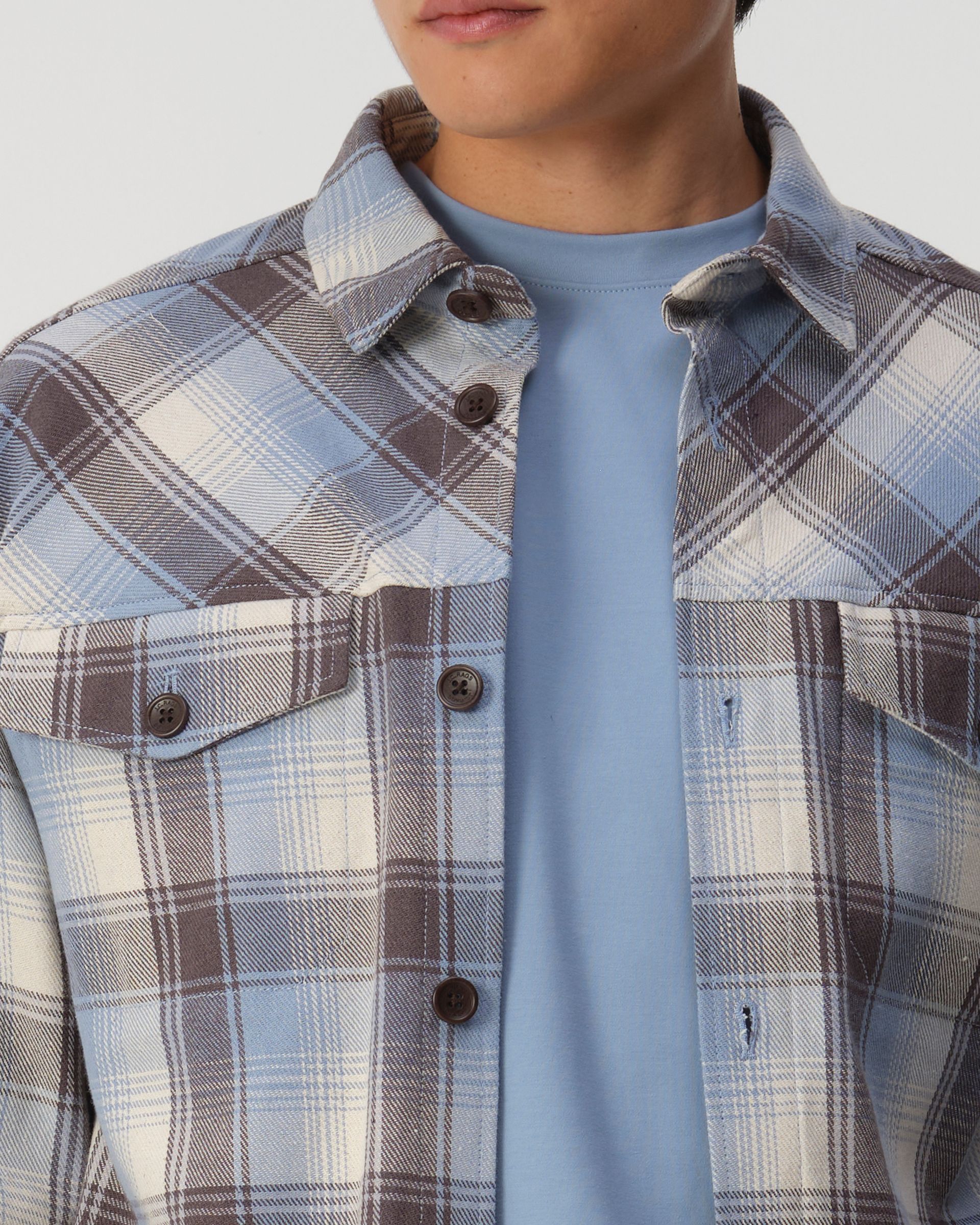 J.C. RAGS Rylee Overshirt Big Check