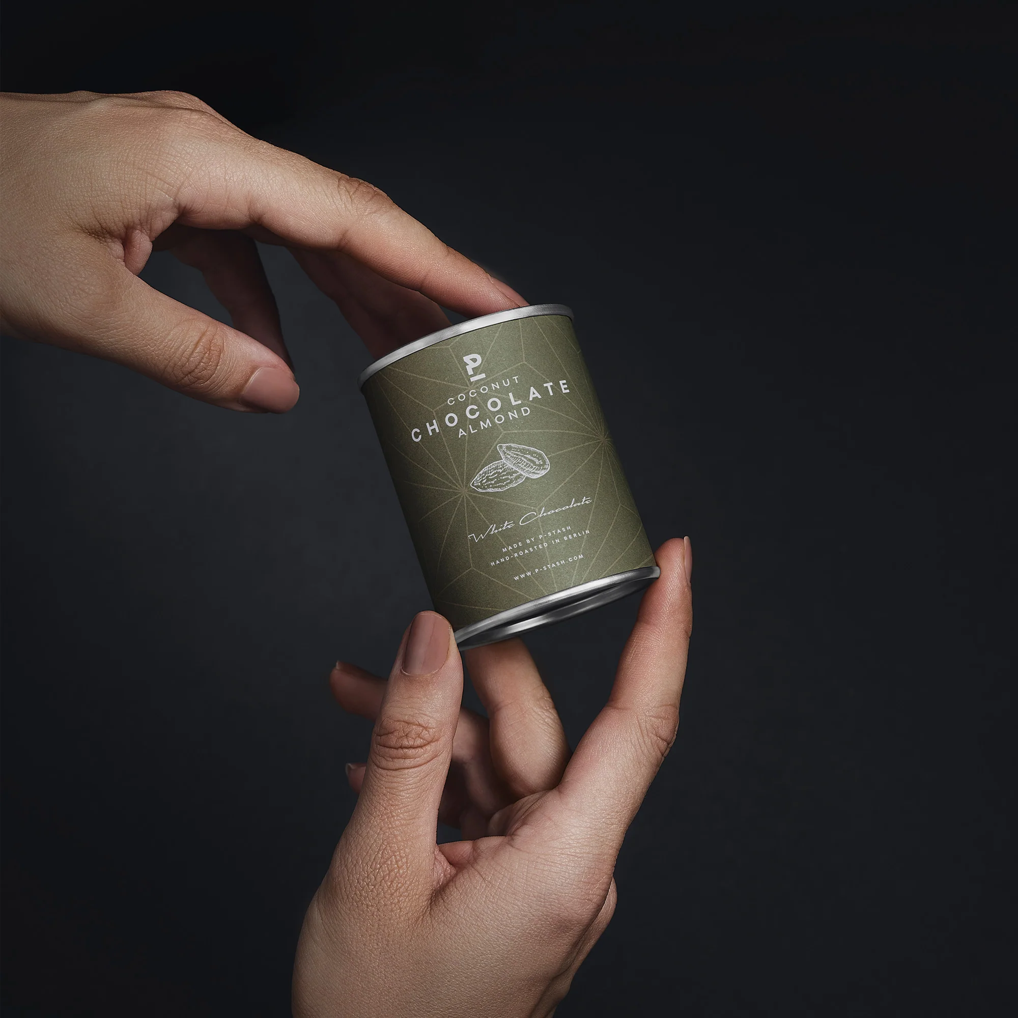 P-STASH Mandel - Weisse Schokolade mit Kokosflocken - Mini 60g