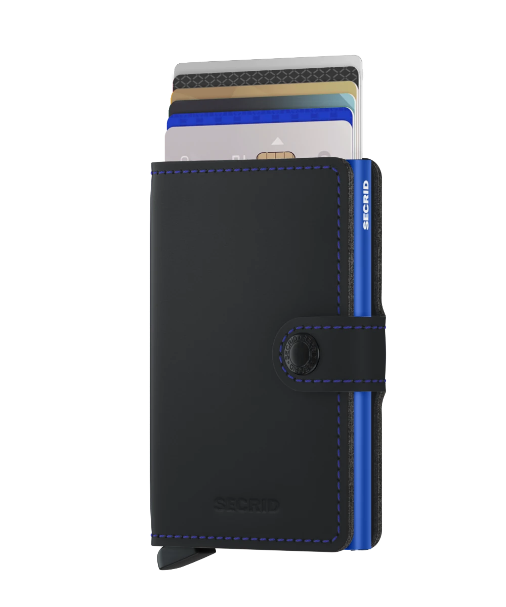 Secrid - Matte Black & Blue Miniwallet