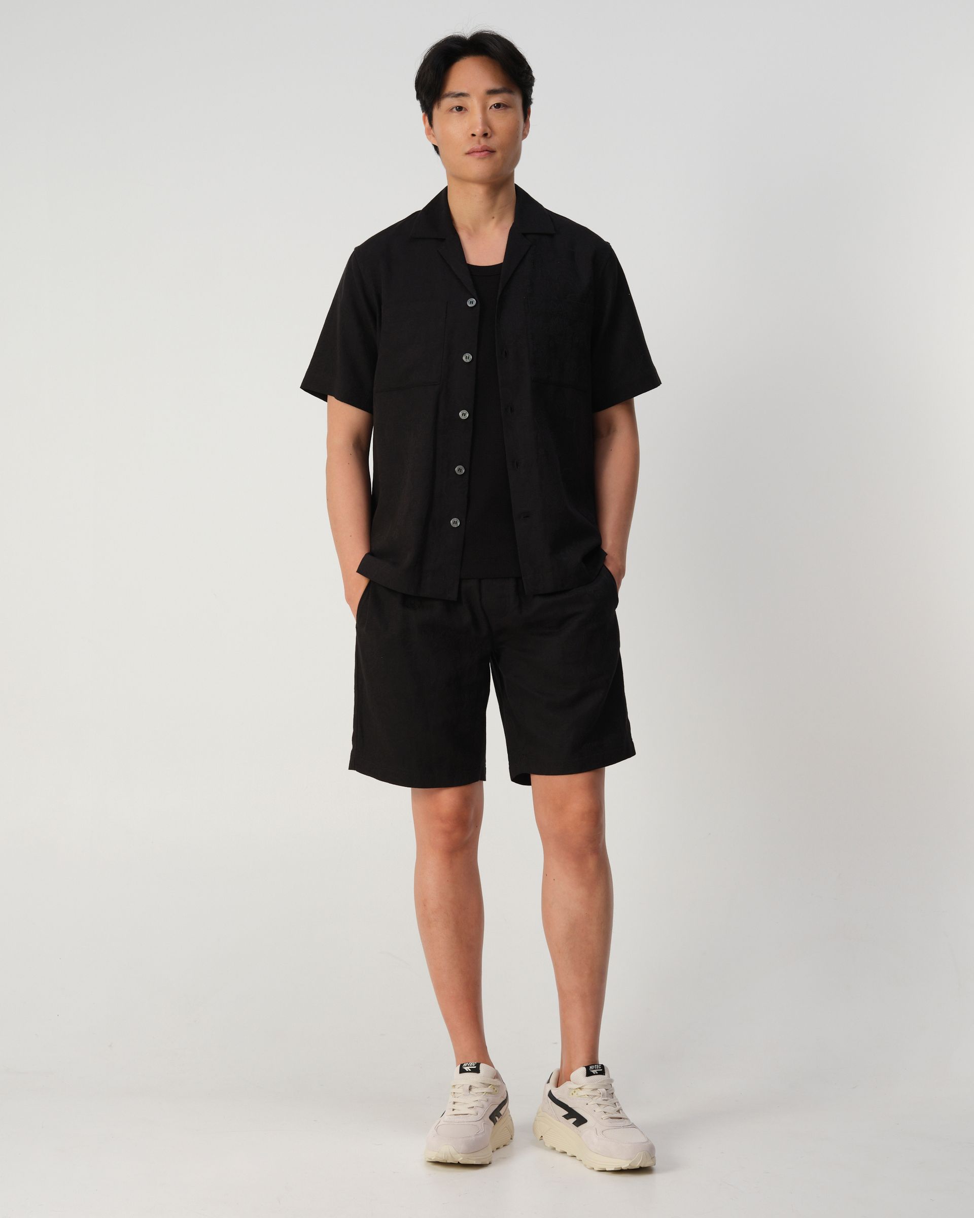 J.C. RAGS Andy Jacquard Short Schwarz