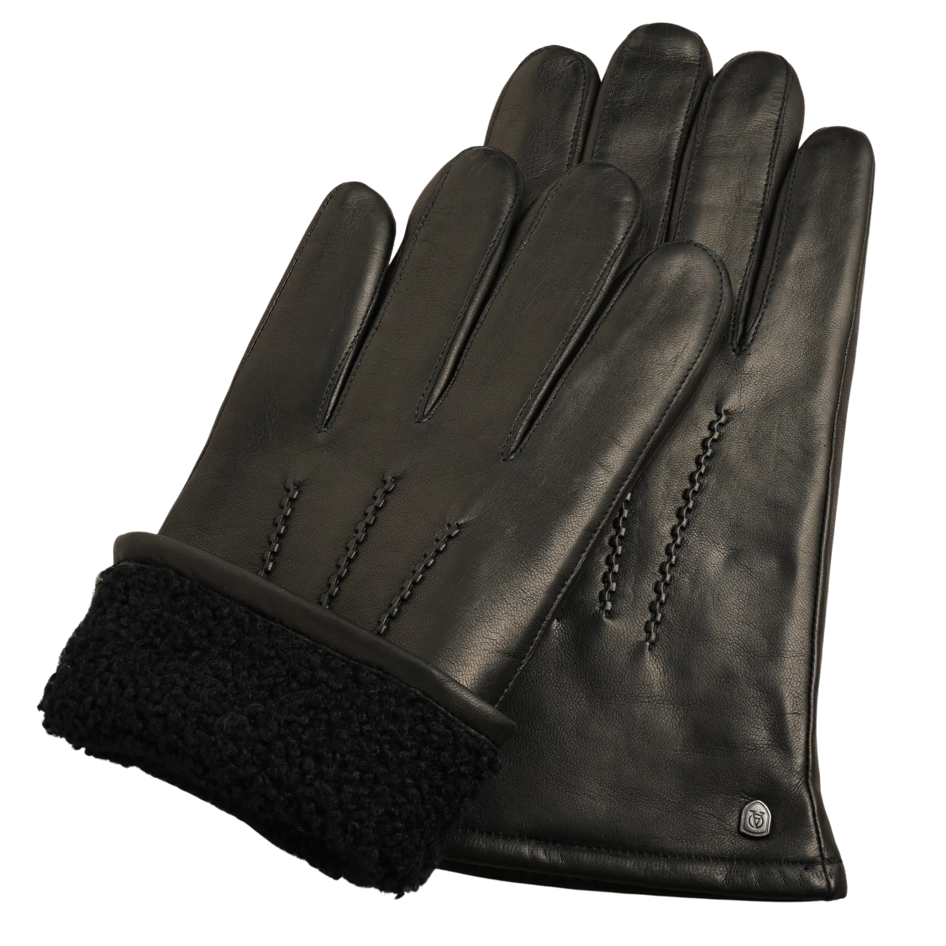 Akaroa Lederhandschuhe Dan mit Lammfellfutter - schwarz Akaroa Lederhandschuhe Dan mit Lammfellfutter - schwarz