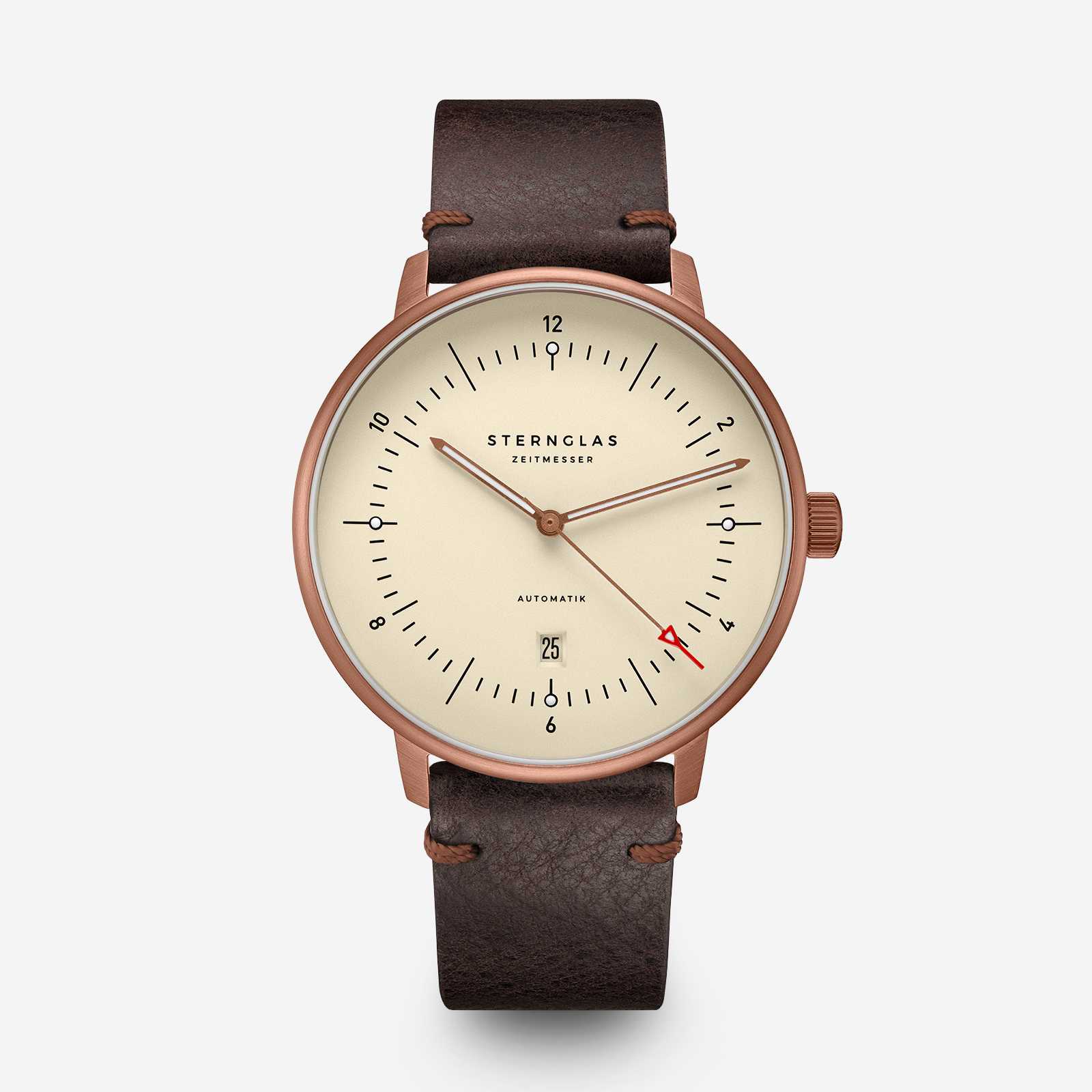 Sternglas Naos XL Automatik Alabaster bronze Vintage mokka