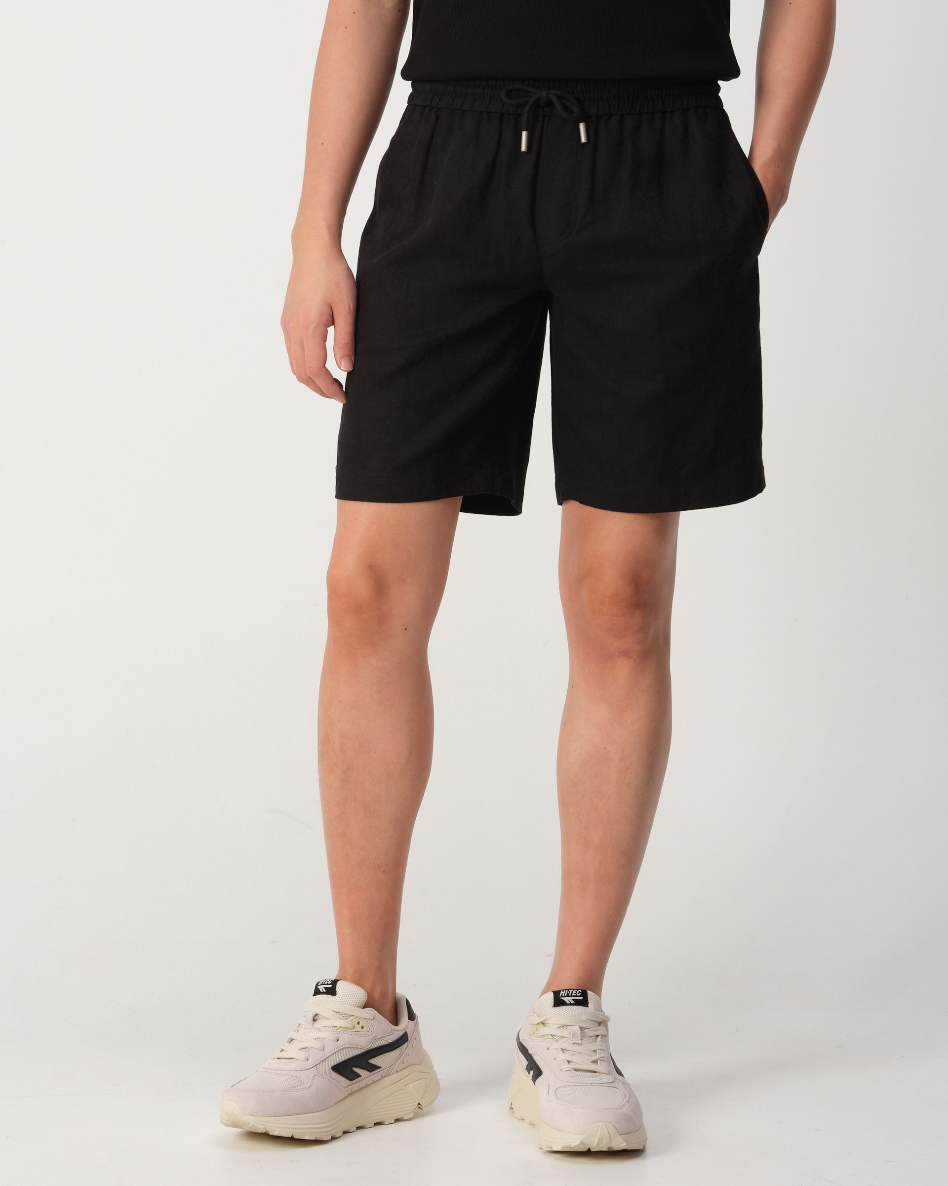 J.C. RAGS Andy Jacquard Short Schwarz