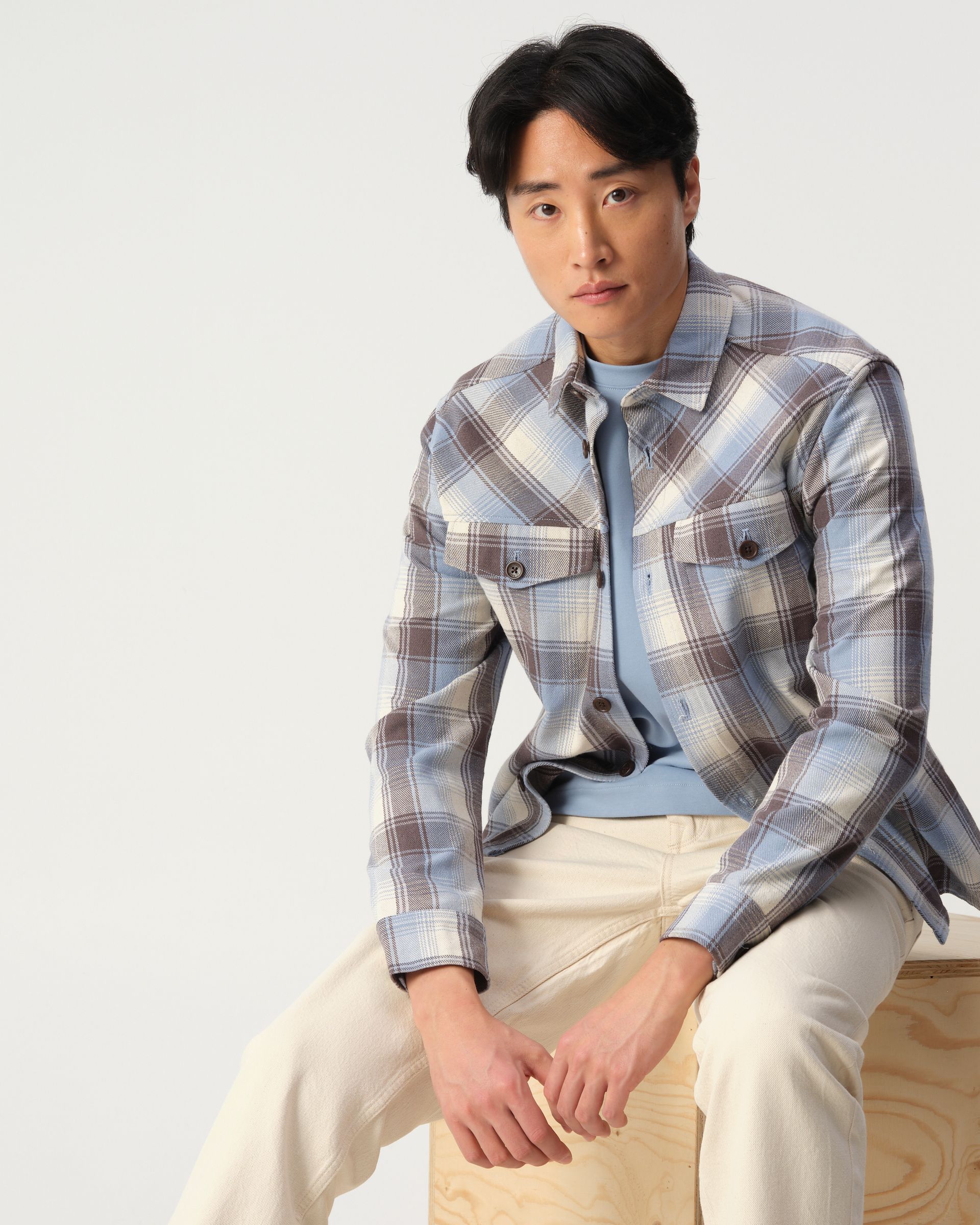 J.C. RAGS Rylee Overshirt Big Check