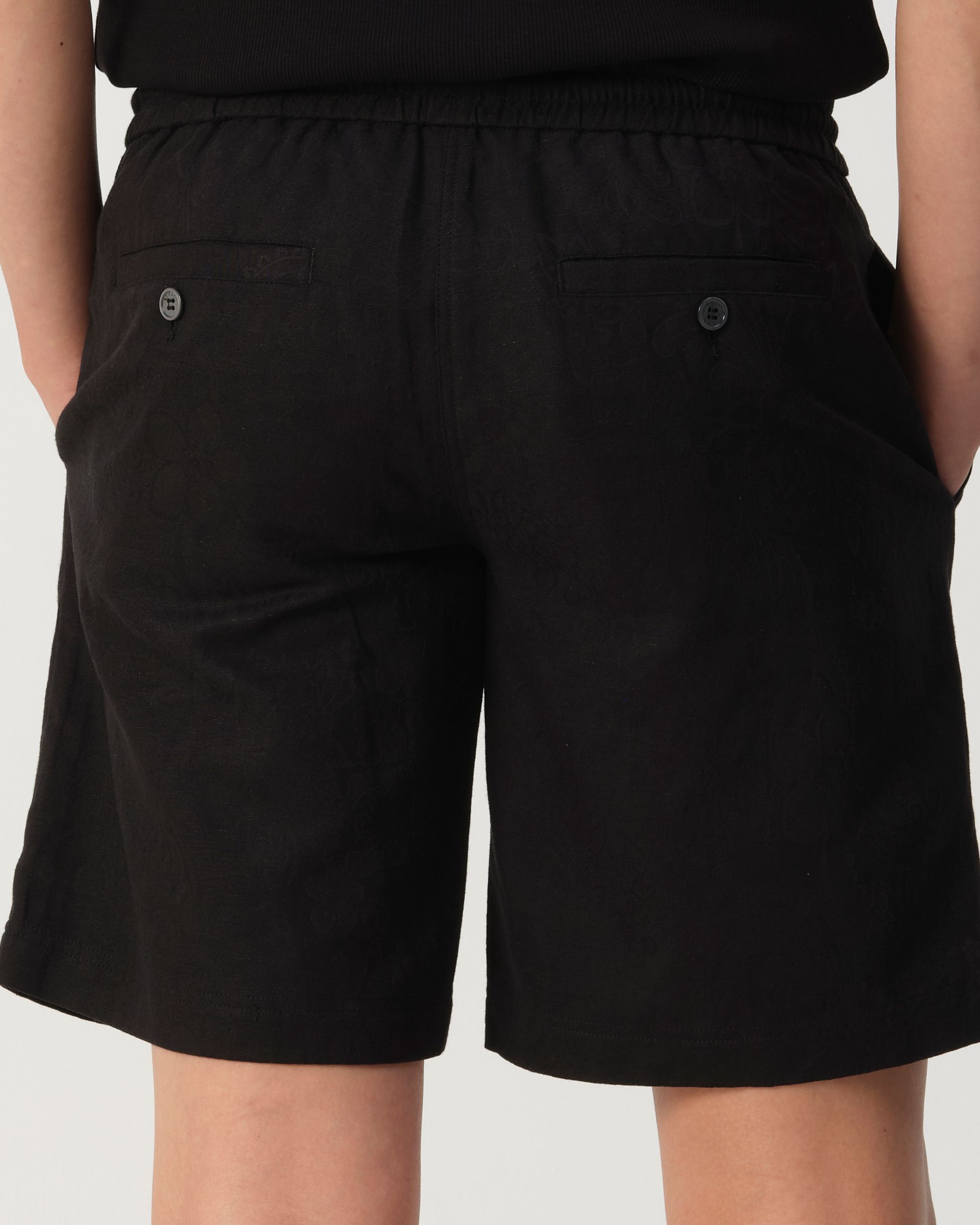 J.C. RAGS Andy Jacquard Short Schwarz