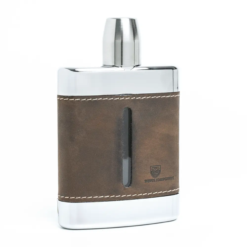 Flachmann 150ml Leder braun Flachmann 150ml Leder braun