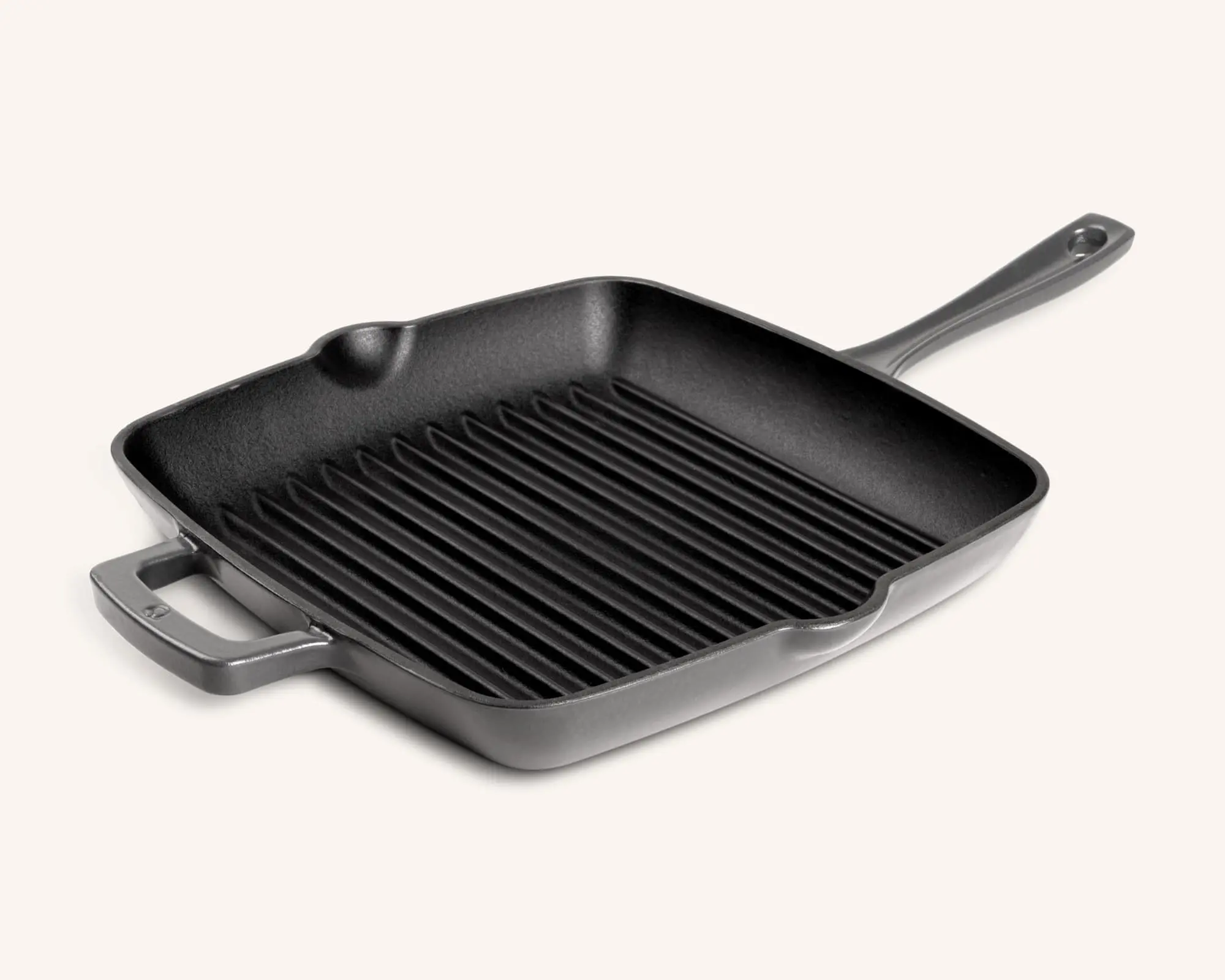 Olavson Grillpfanne Grau 46 cm – Gusseisen, rot emailliert