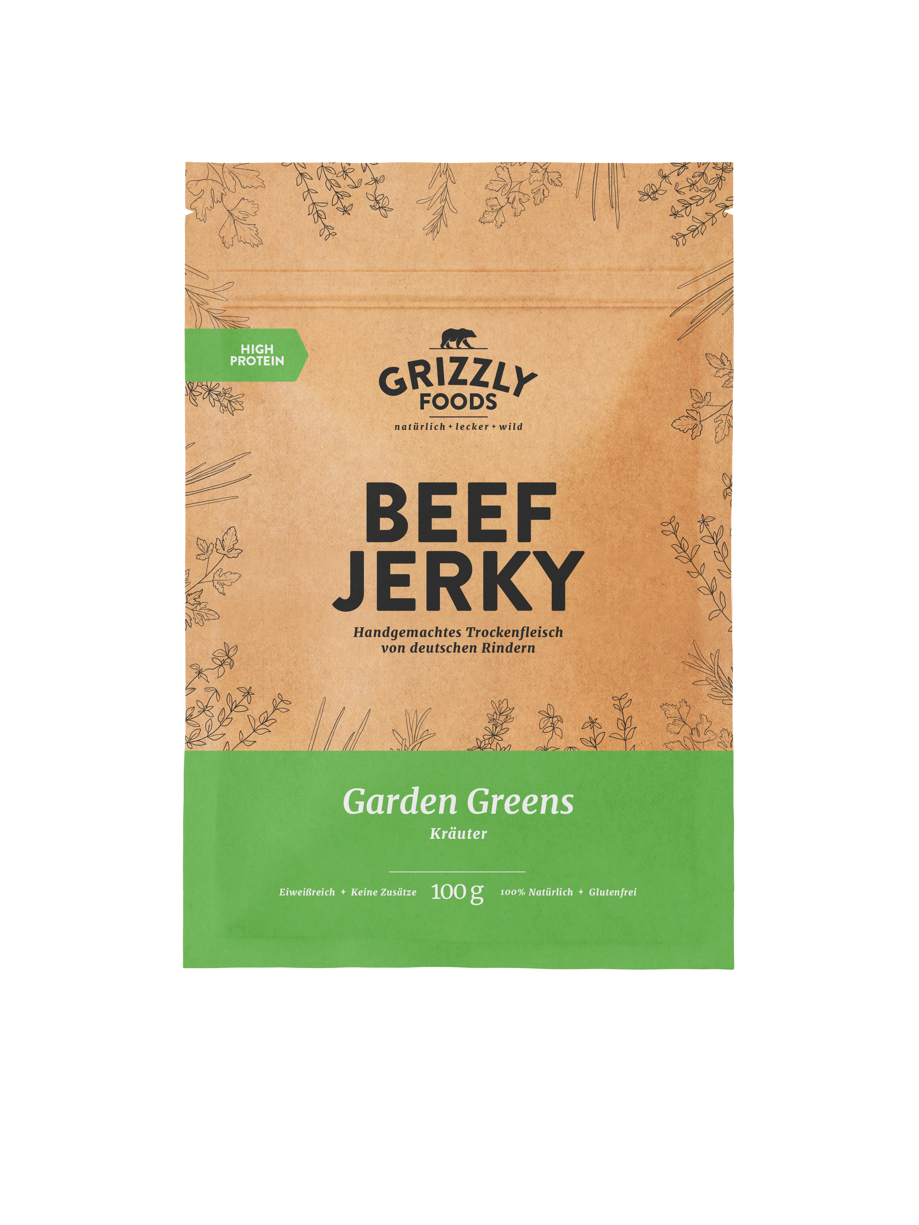 Beef Jerky - Garden Greens 100g