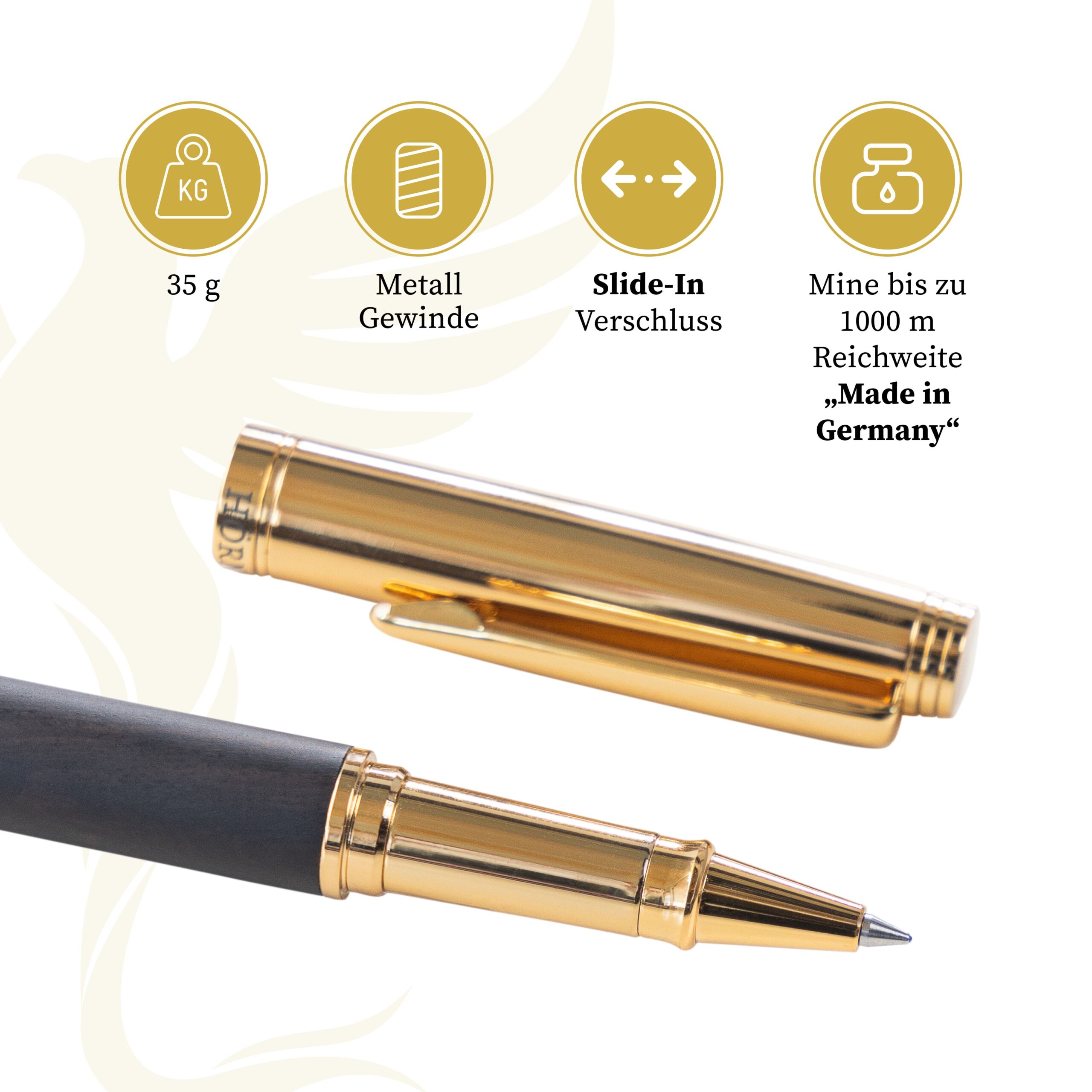 Hörner Legno Ebenholz Tintenroller