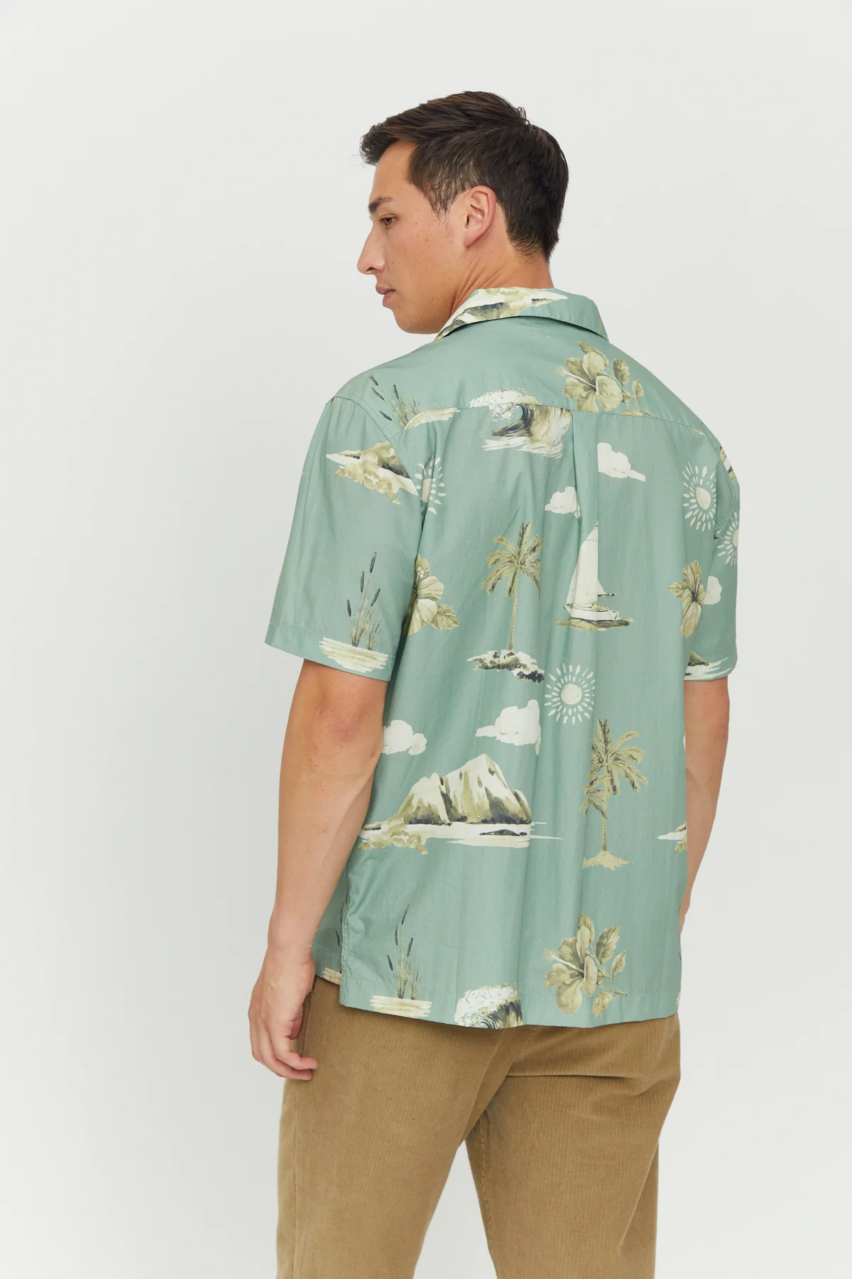Mazine Maui Shirt - Cobalt Green / printed
