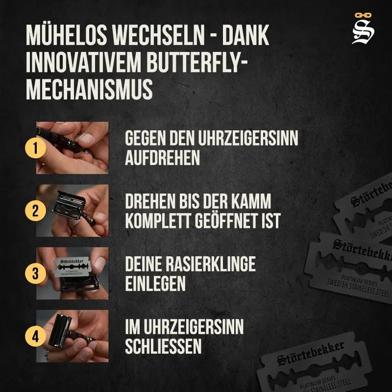 Störtebekker Rasierhobel 'Hamburg' Schwarz