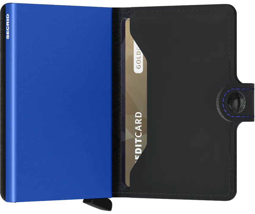 Secrid - Matte Black & Blue Miniwallet