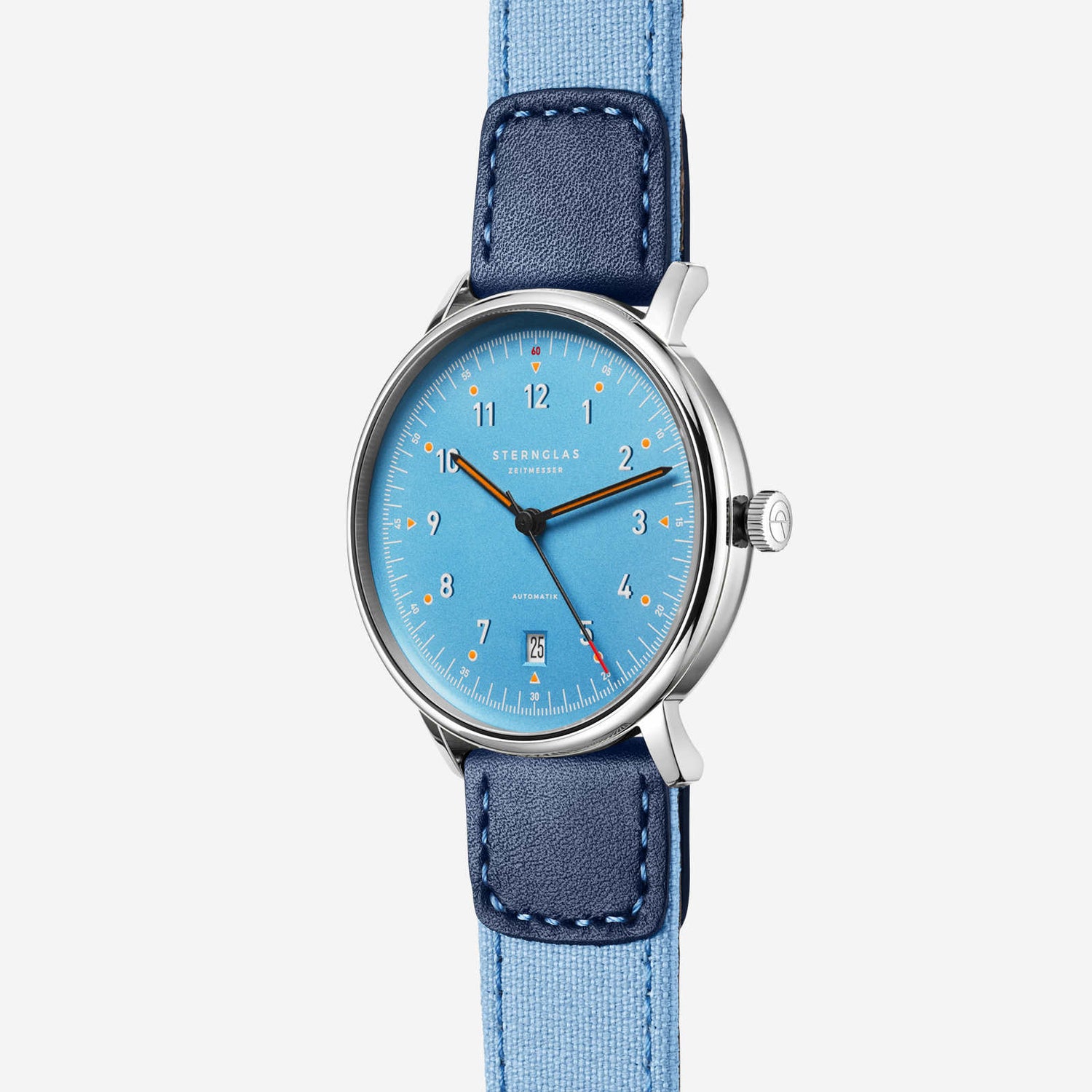STERNGLAS_Lumatik-1 Sternglas Automatik Lumatik Edition Silber Blau - Nylon Blau