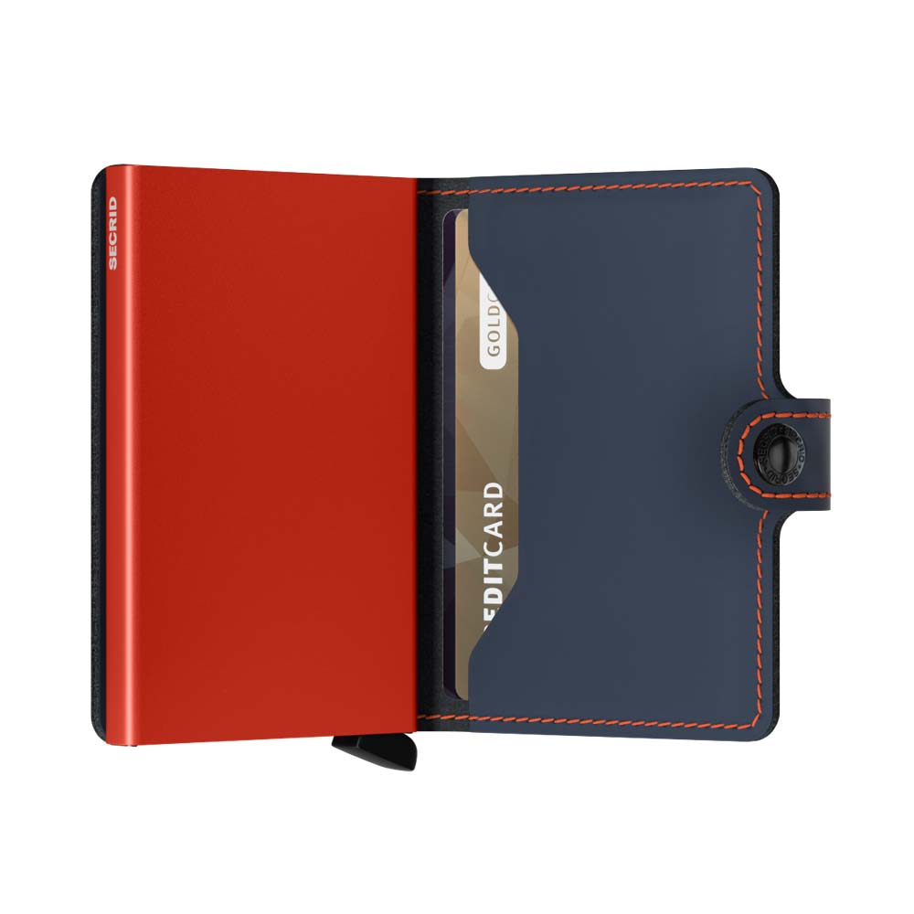 Secrid - Matte Night Blue & Orange Miniwallet Secrid - Matte Night Blue & Orange Miniwallet