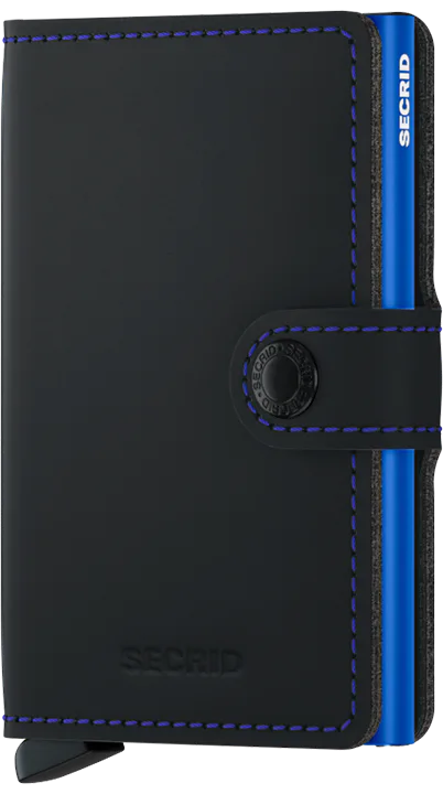 Secrid - Matte Black & Blue Miniwallet Secrid - Matte Black & Blue Miniwallet