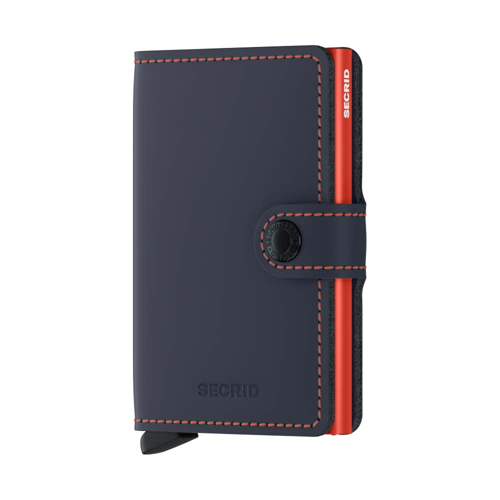 Secrid - Matte Night Blue & Orange Miniwallet
