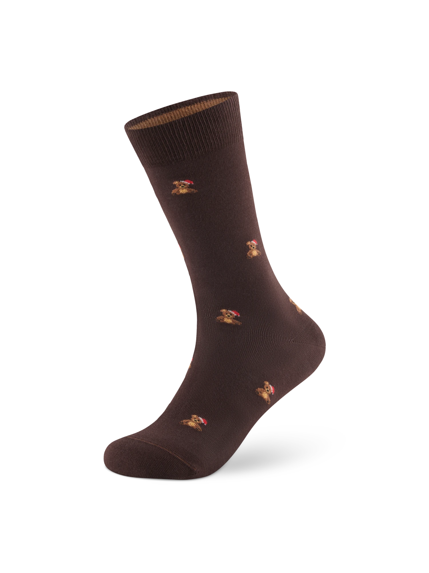VON JUNGFELD Weihnachtssocken Teddy Dark Brown