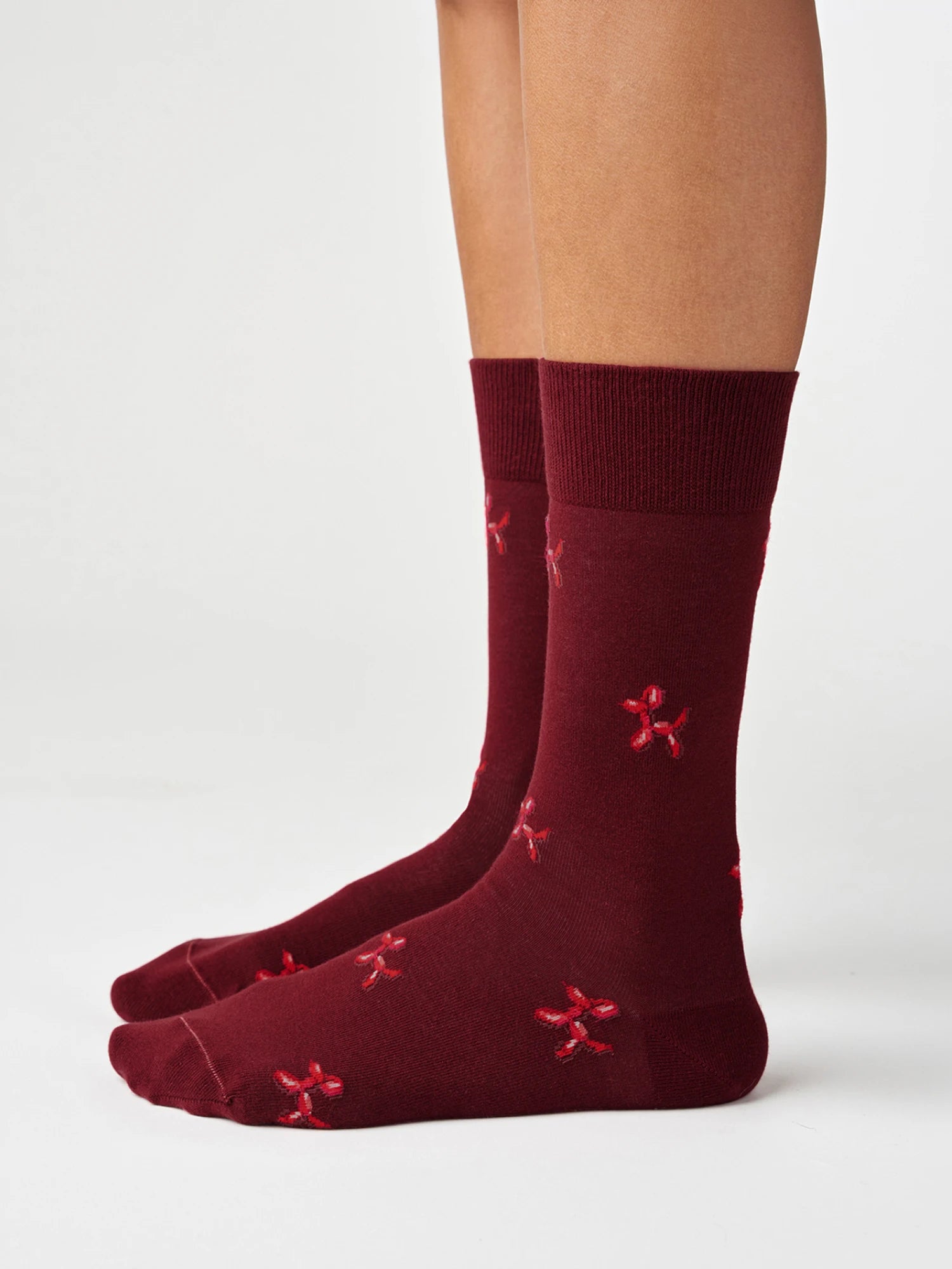 von Jungfeld Socken Dog Wine Red