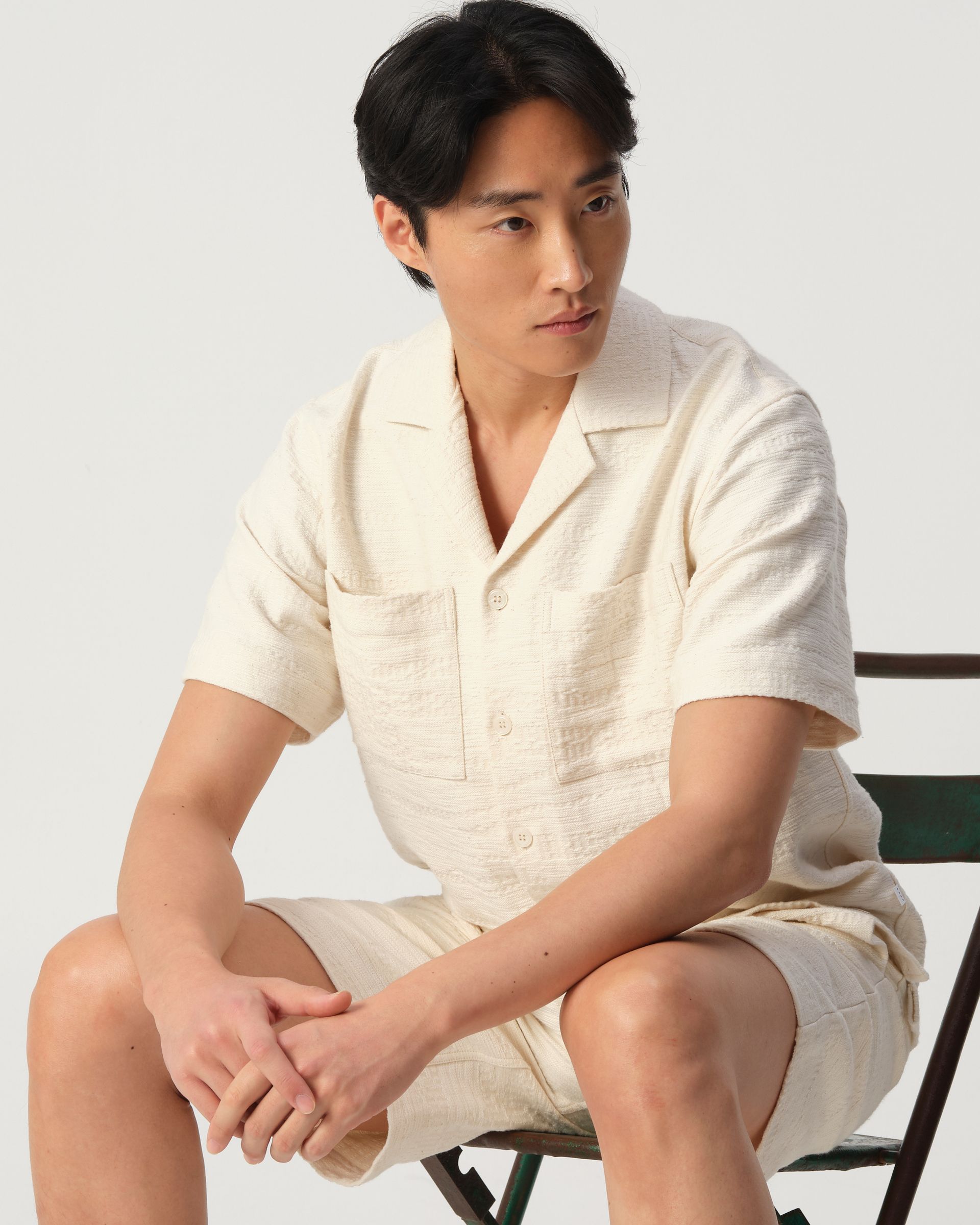J.C. RAGS Aaron Structure Casual Overhemd