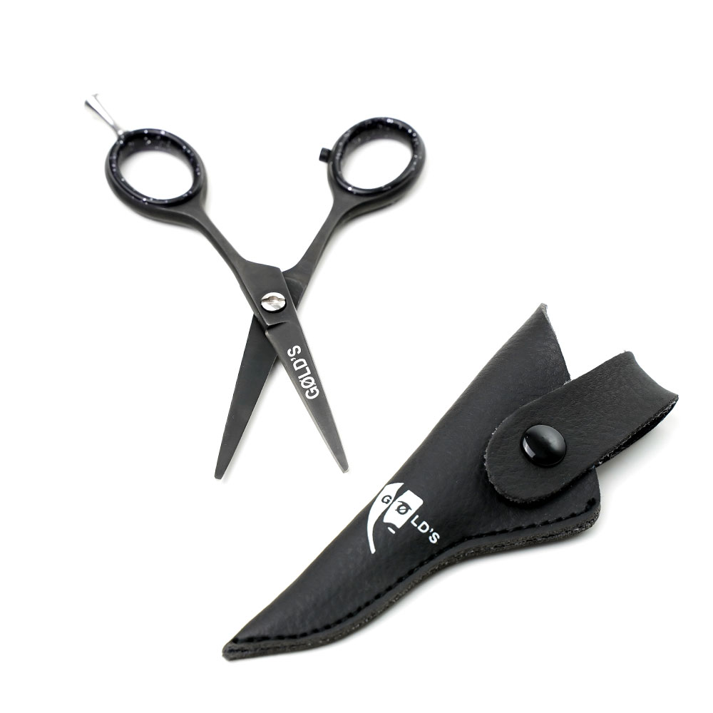 GØLD's Bartschere – Profi-Schnurrbartschere 4,5 " mit Antirutschgriff & Lederetui GØLD's Bartschere – Profi-Schnurrbartschere 4,5 " mit Antirutschgriff & Lederetui
