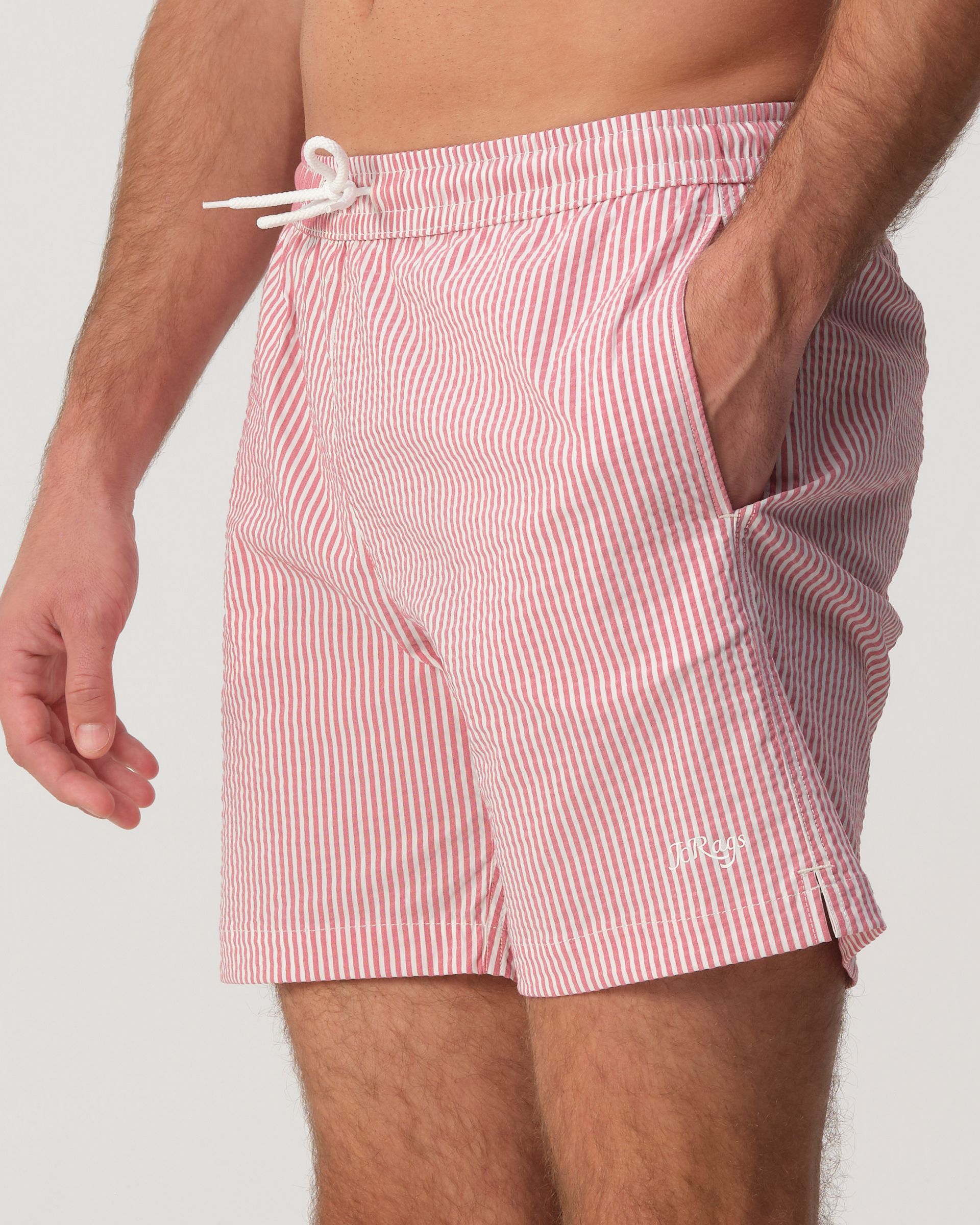 J.C. RAGS Axel Swimshorts Red Stripes