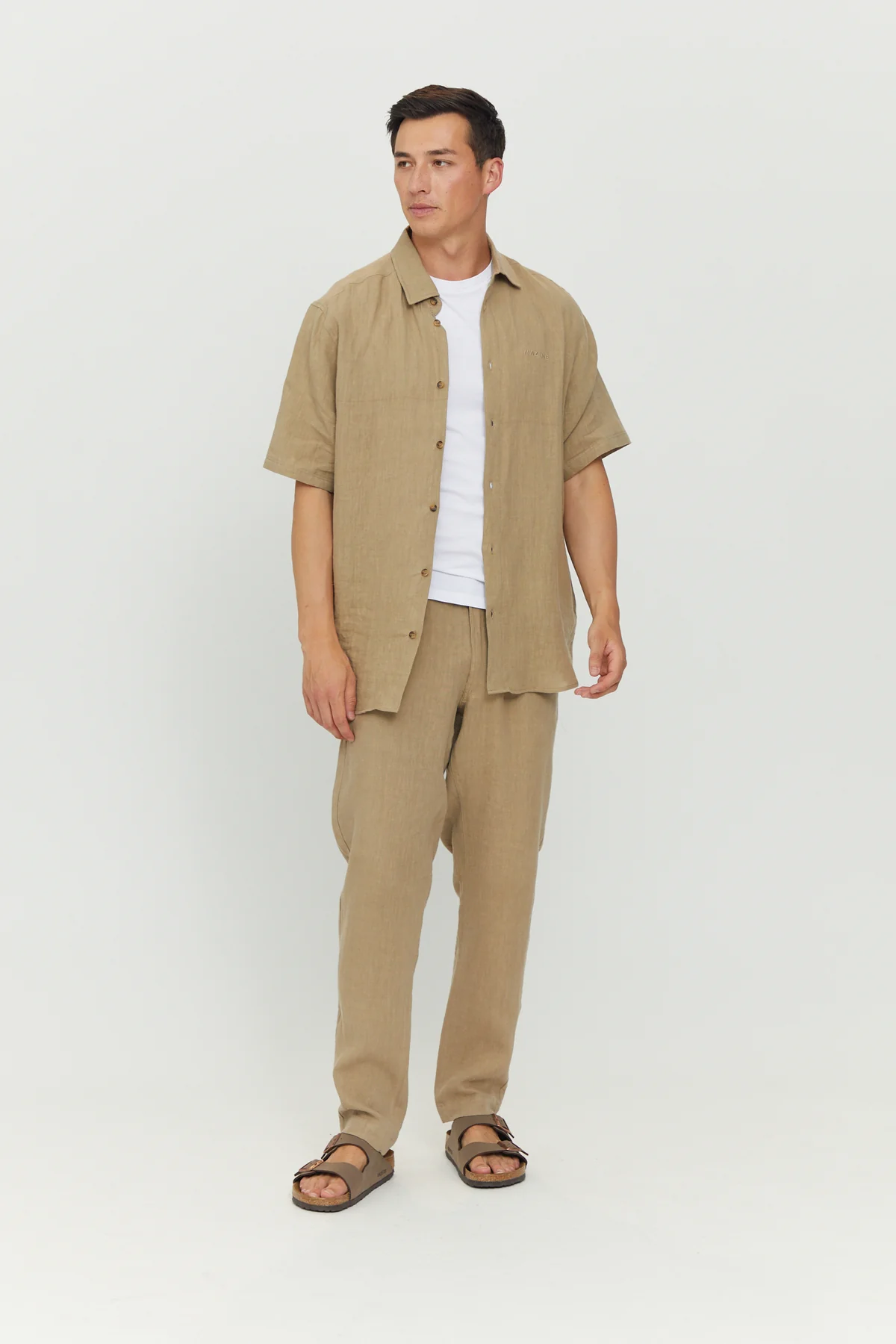 Mazine Littlefield Linen Pants - Sandy Olive