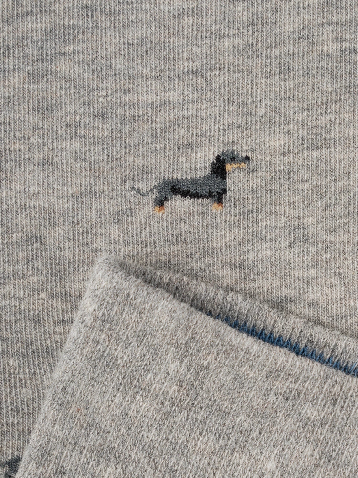 von Jungfeld Mini Dachshund Socken Heather Grey