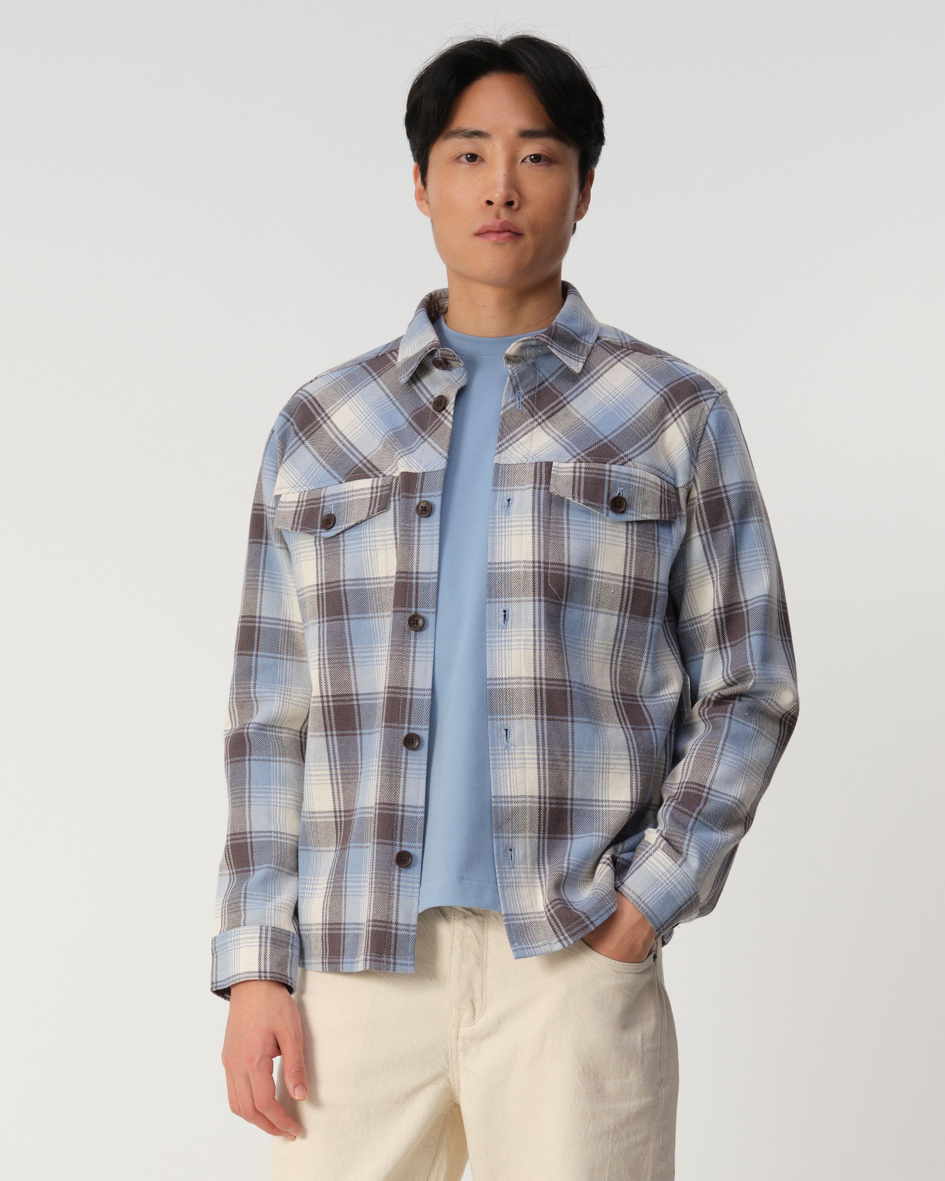 J.C. RAGS Rylee Overshirt Big Check