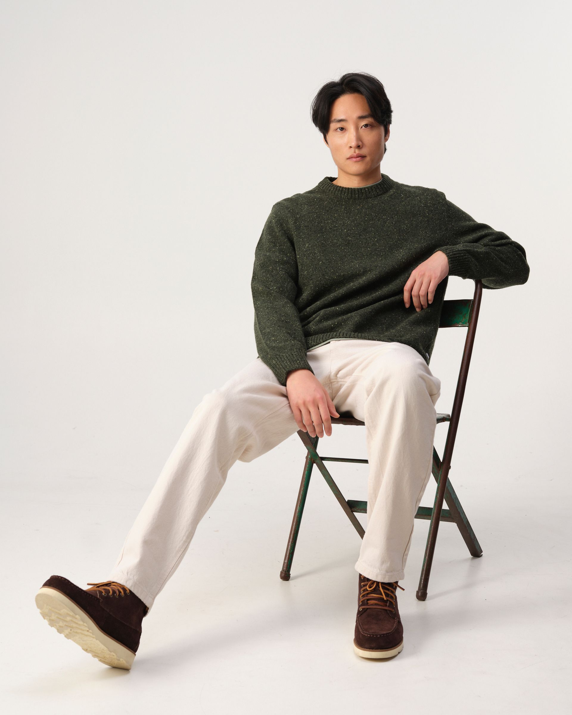 J.C. RAGS Bud Crewneck Dark Green