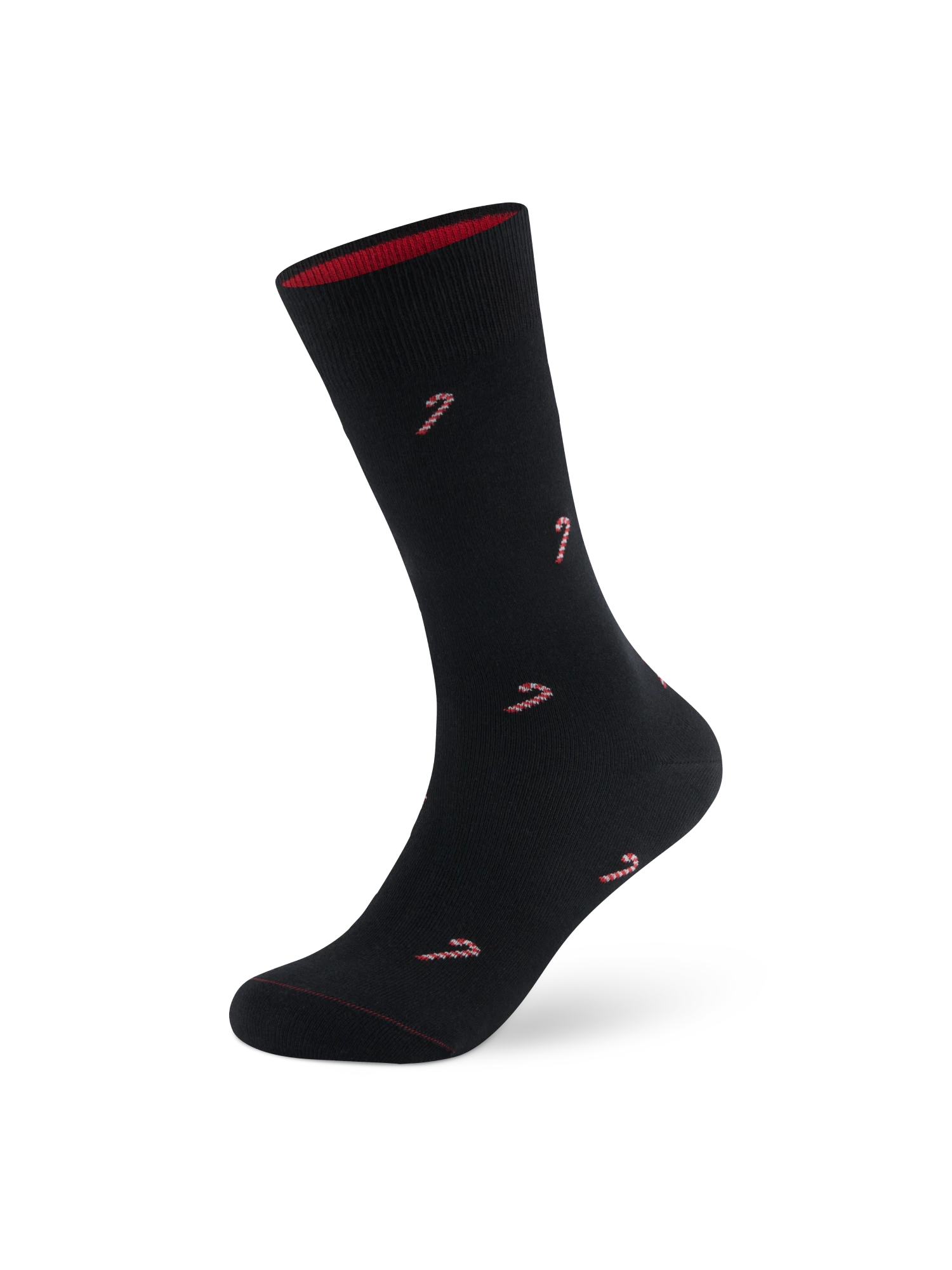 VON JUNGFELD Weihnachtssocken Candy Cane Midnight Black