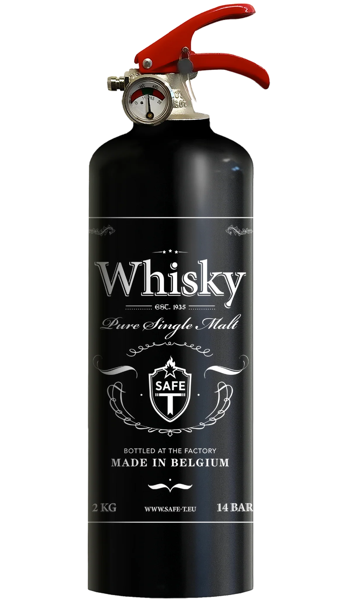 Safe-T Feuerlöscher - Whisky 1kg ABC-Pulver, 10 Jahre Garantie