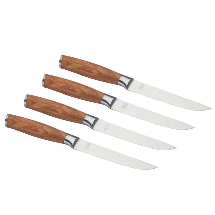 Laguiole Steakmesser 4 Stk. Olivenholzgriff