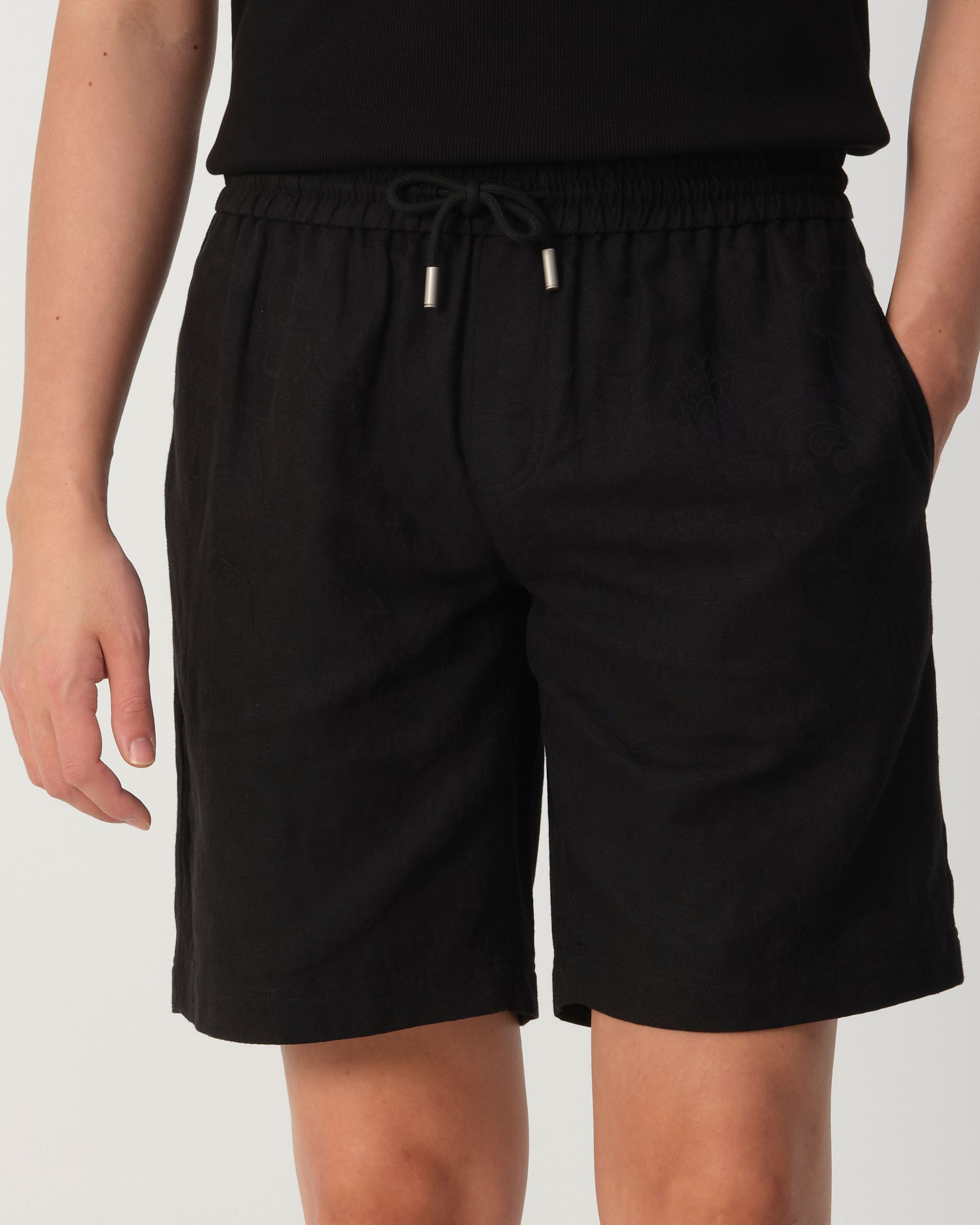J.C. RAGS Andy Jacquard Short Schwarz