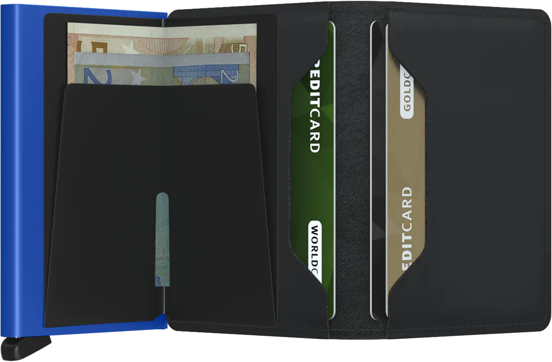 Secrid - Matte Black & Blue Slimwallet