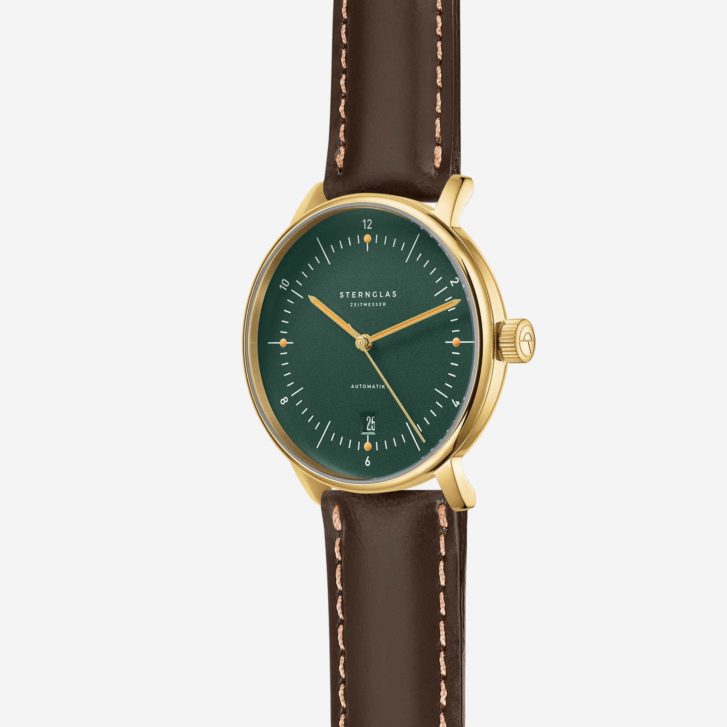 Sternglas Naos Automatik dunkelgrün gold