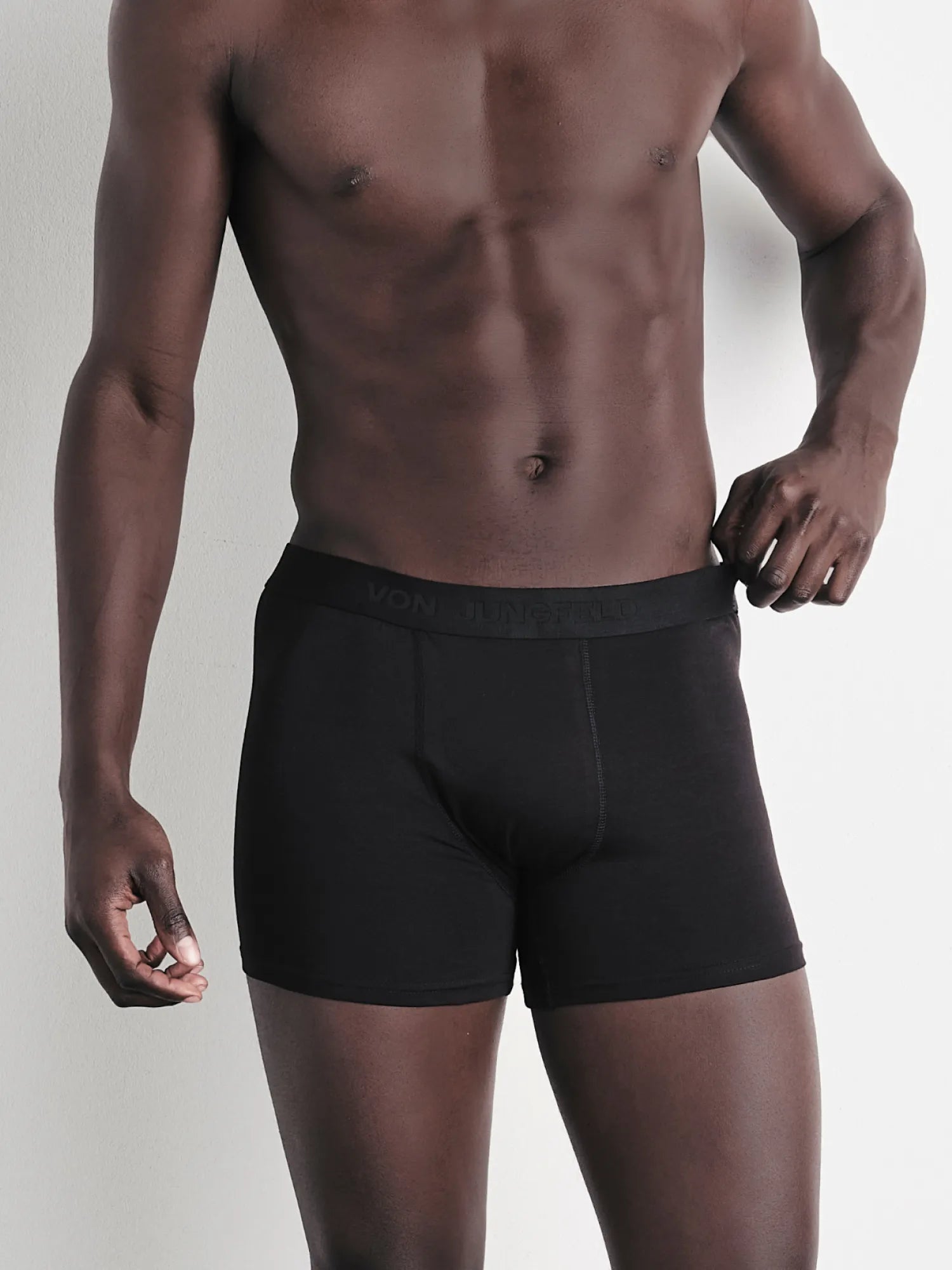 von Jungfeld Boxer Briefs Pitch Black (3er Pack)