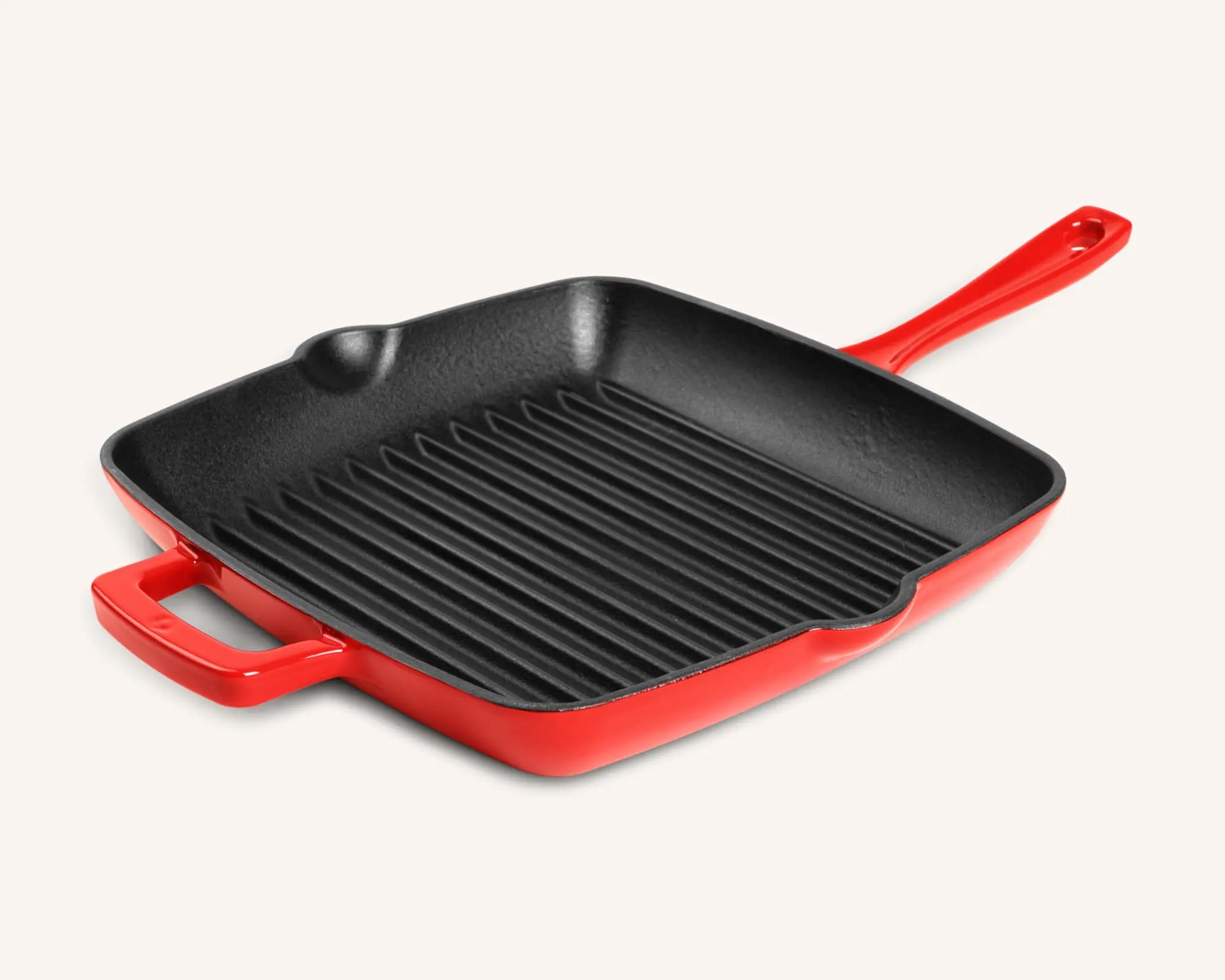 Olavson Grillpfanne aus Gusseisen | Rot | Profi- oder Hobbyköche