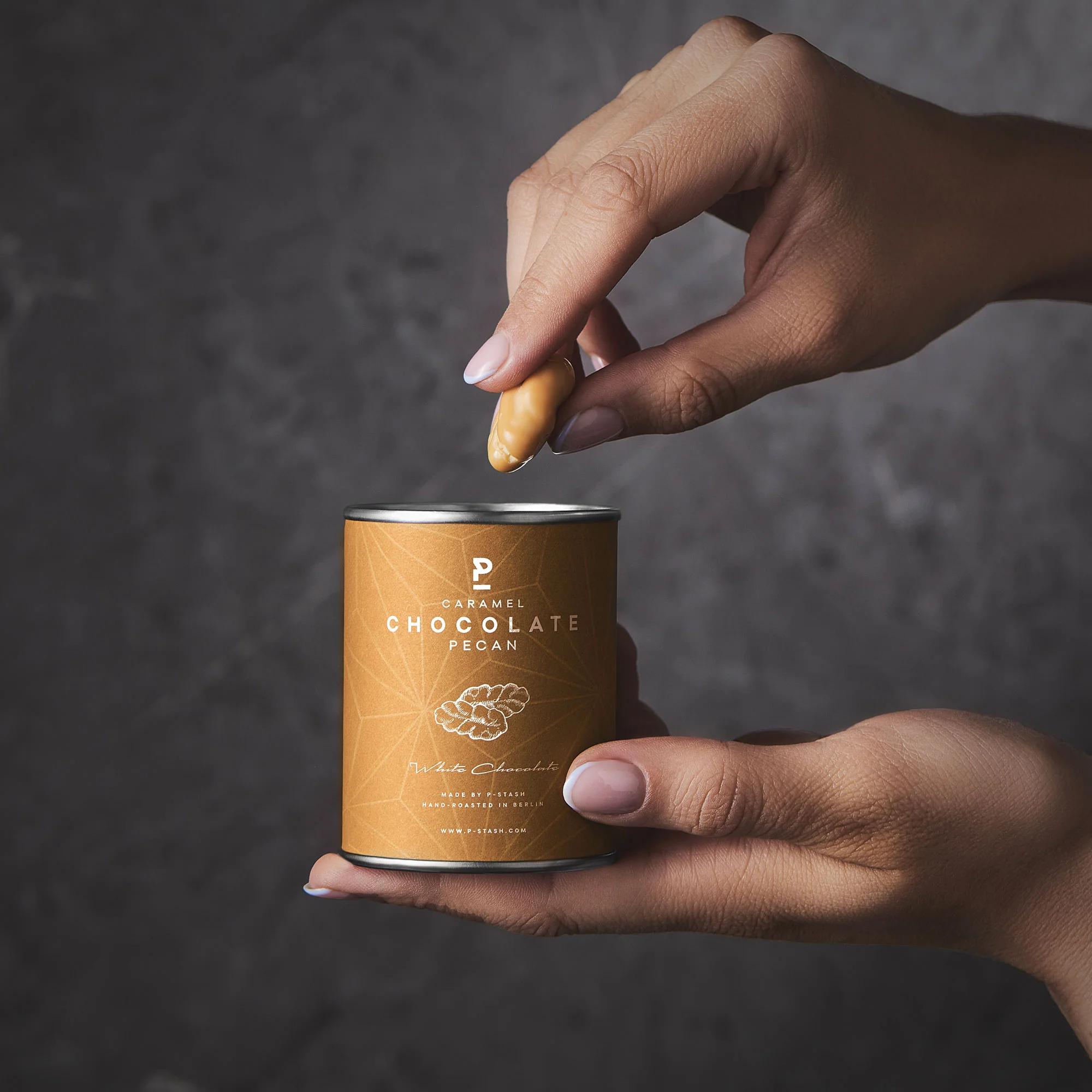 P-Stash Pekannuss - Weiße Schokolade mit Karamell - Mini 60g