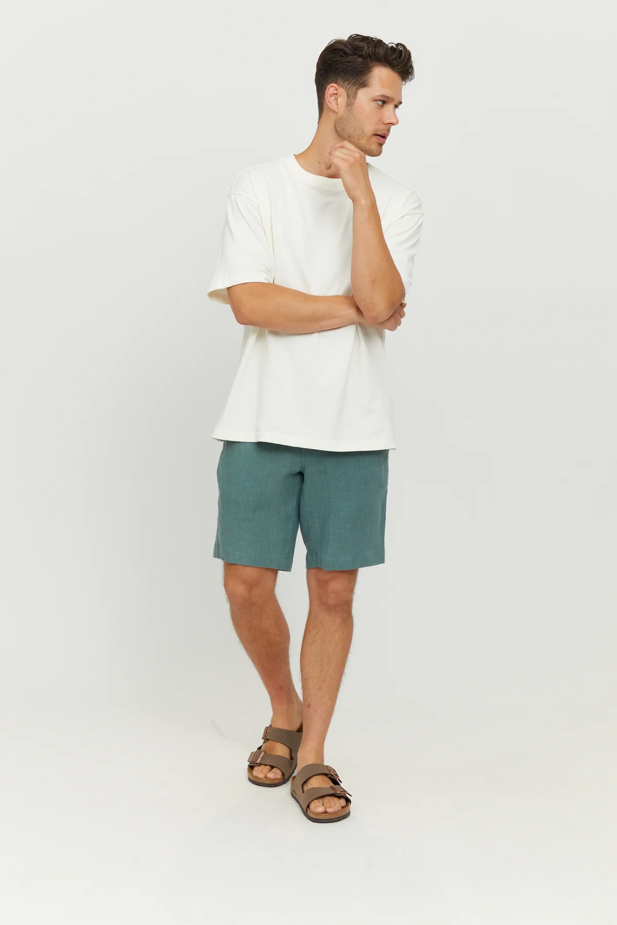 Mazine Littlefield Linen Shorts - Jade