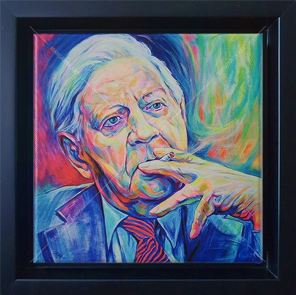 Altkanzler Bild 20 x 20 cm gerahmt