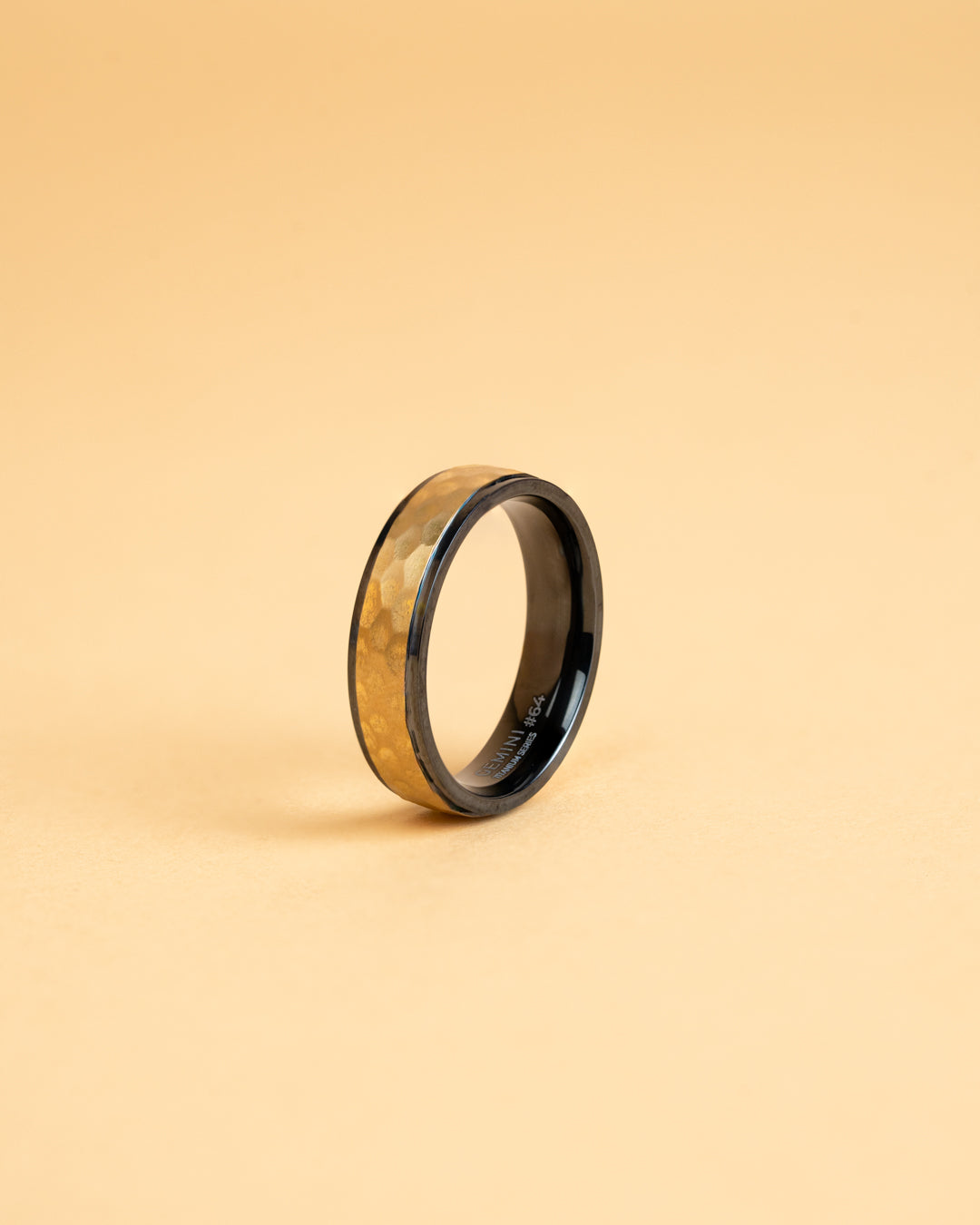 Gemini Duplus Black Gold 6 mm Titanring mit schwarzem und goldenem Finish