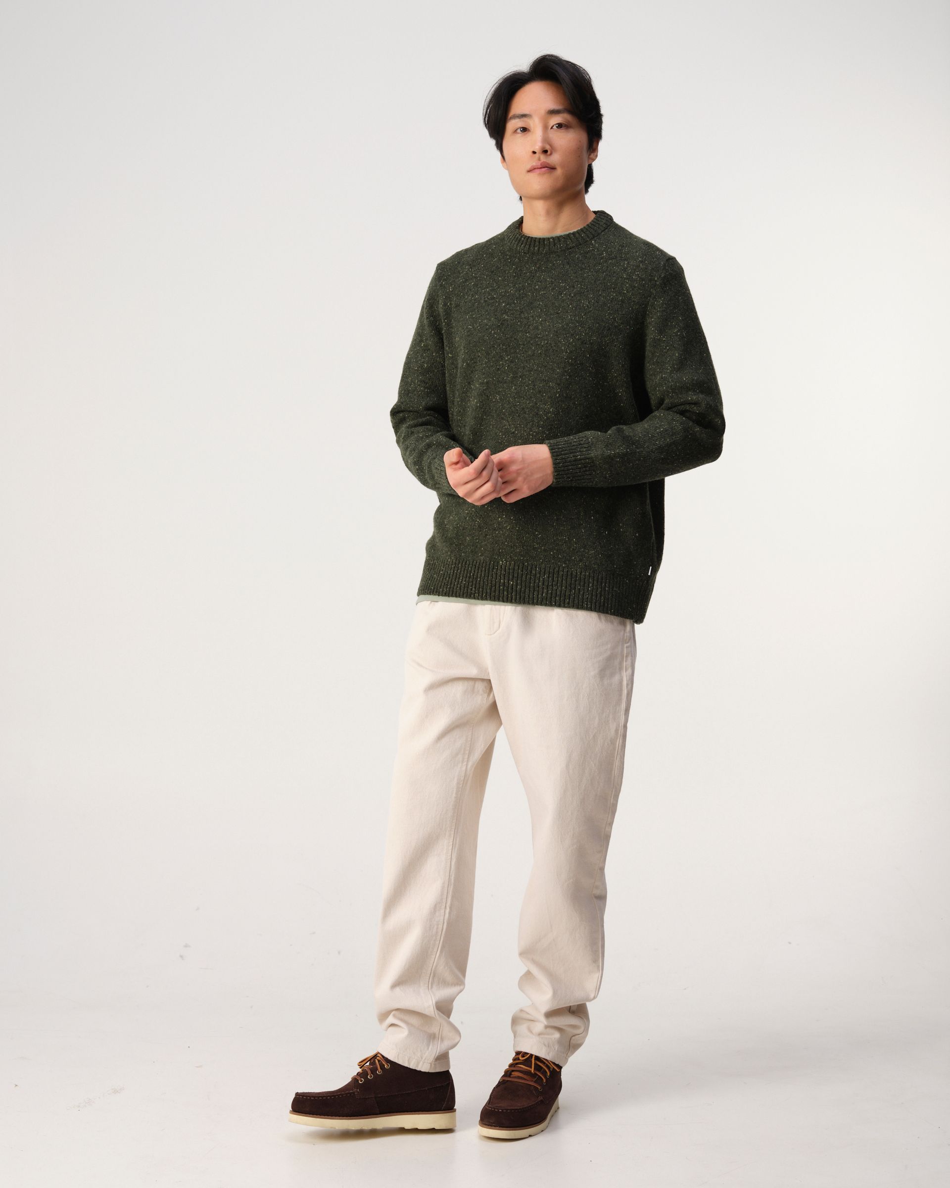 J.C. RAGS Bud Crewneck Dark Green