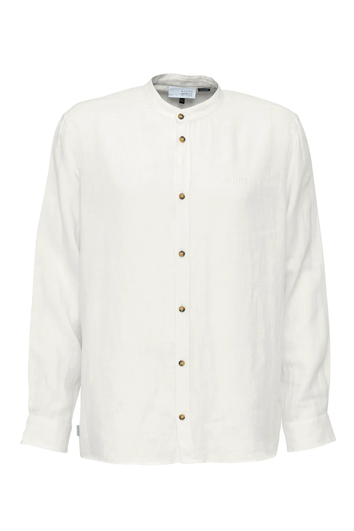 Mazine Altona Linen Shirt langarm - White