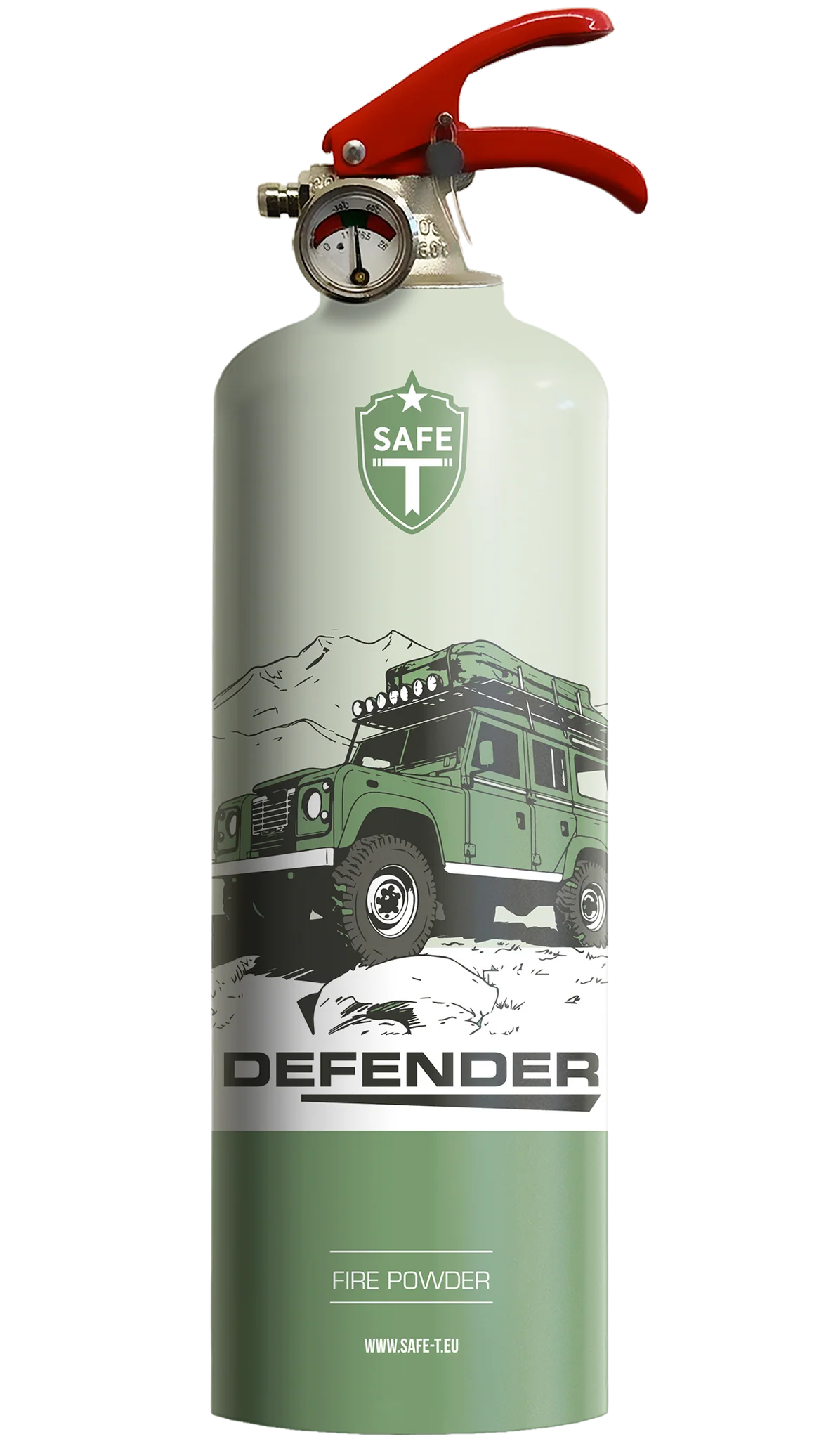 Safe-T Feuerlöscher - Defender 1kg ABC-Pulver, 10 Jahre Garantie