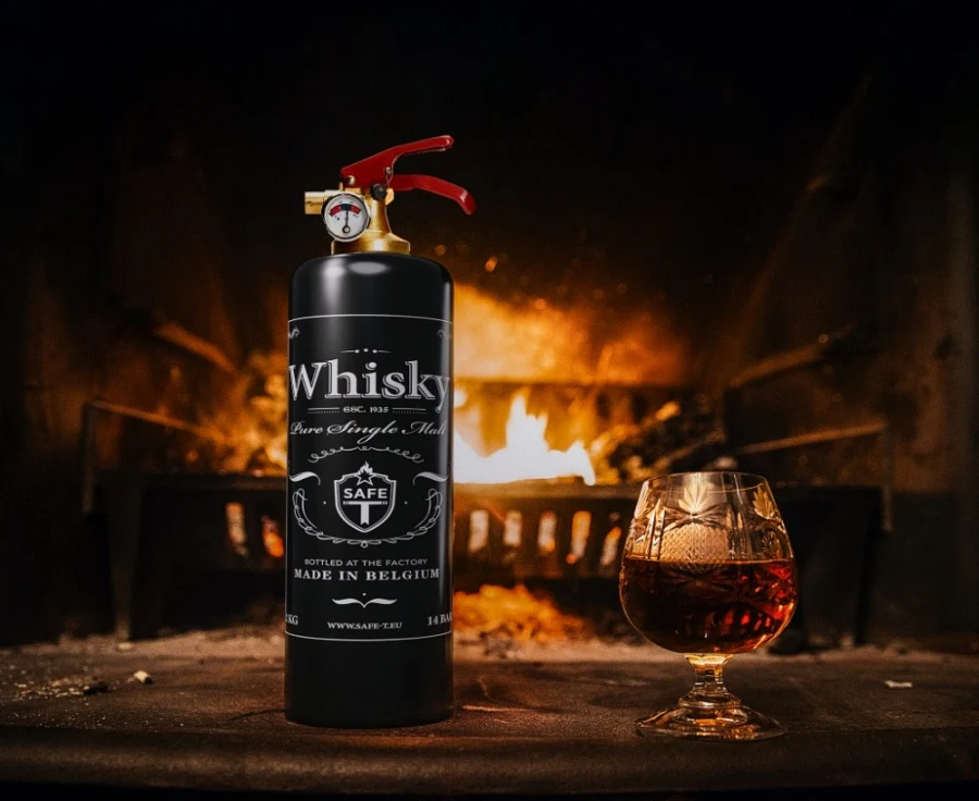 Safe-T Feuerlöscher - Whisky 1kg ABC-Pulver, 10 Jahre Garantie